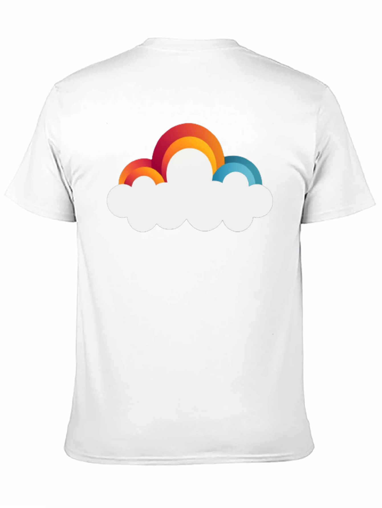 Rainbow Cloud Graphic T-Shirt - Unisex Casual Tee