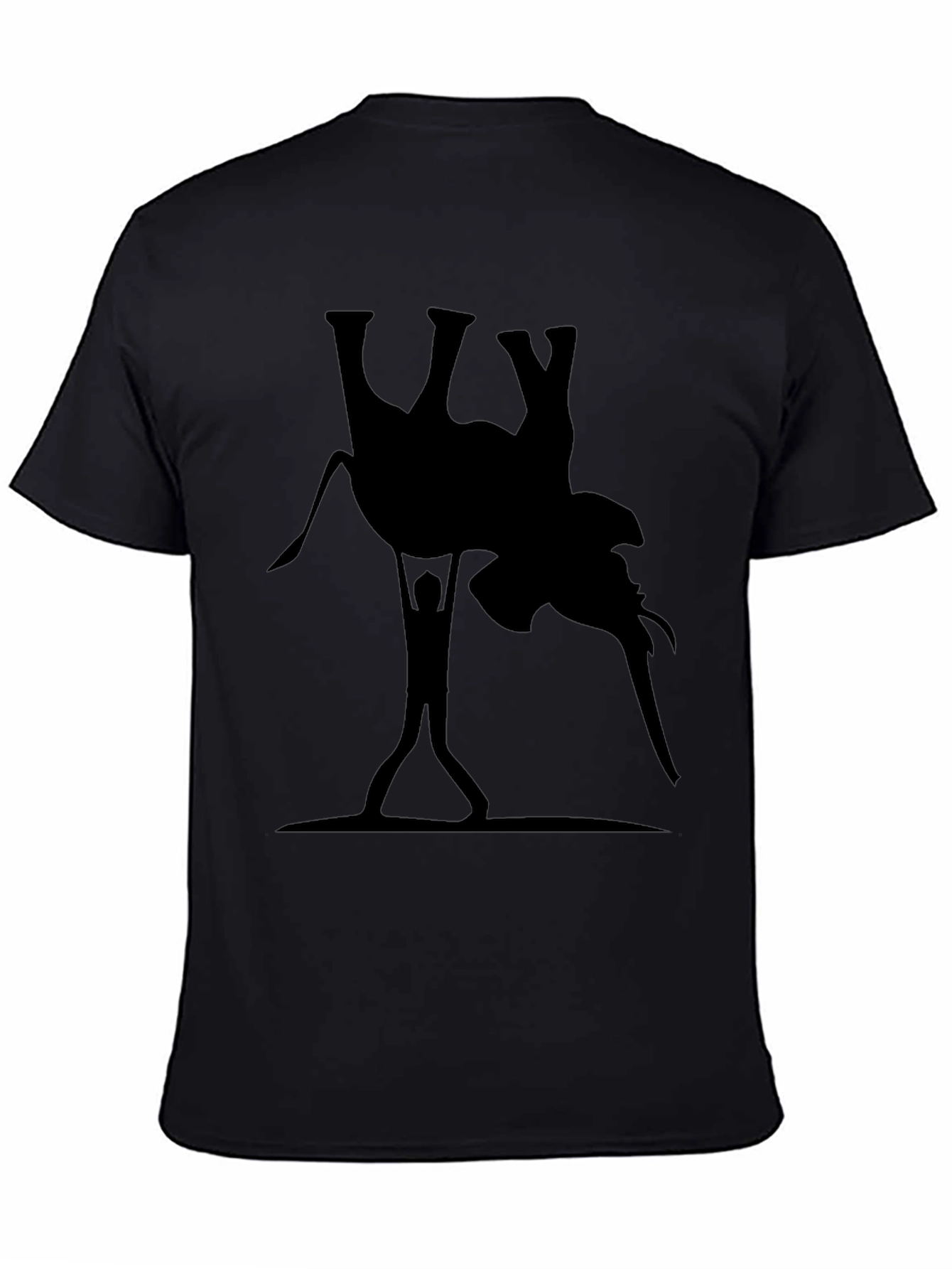 Elephant Lift Graphic Tee - Black Cotton T-Shirt