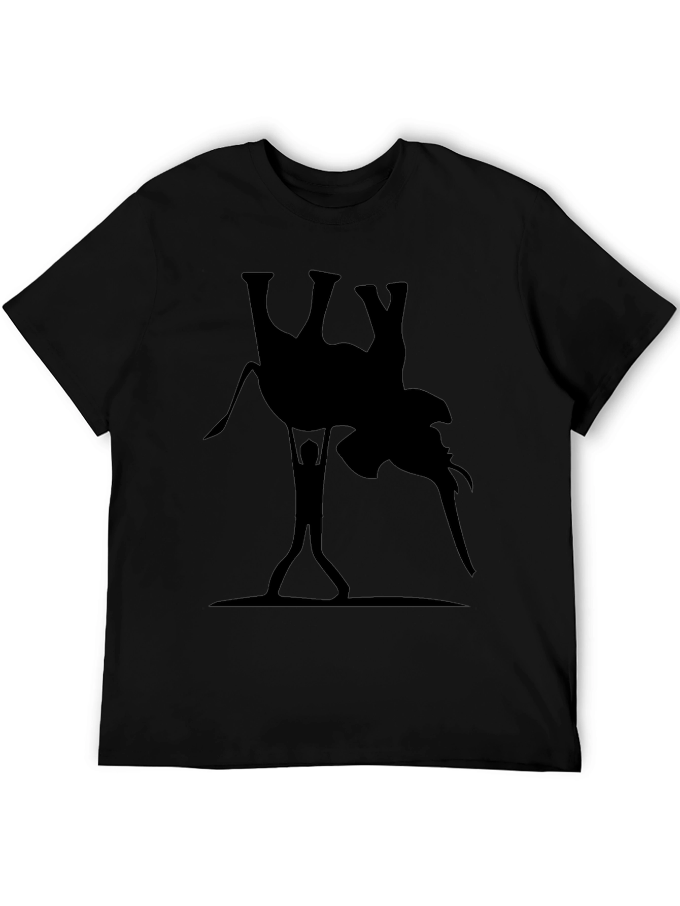 Elephant Lift Graphic Tee - Black Cotton T-Shirt