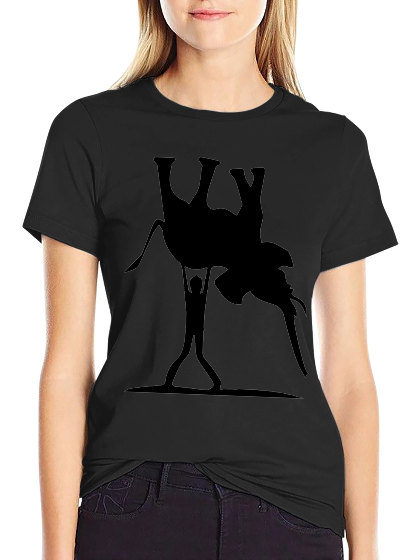 Elephant Lift Graphic Tee - Black Cotton T-Shirt