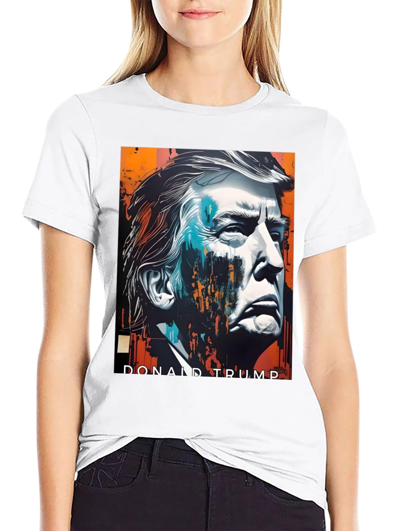 Donald Trump Graphic Print Tee - Black