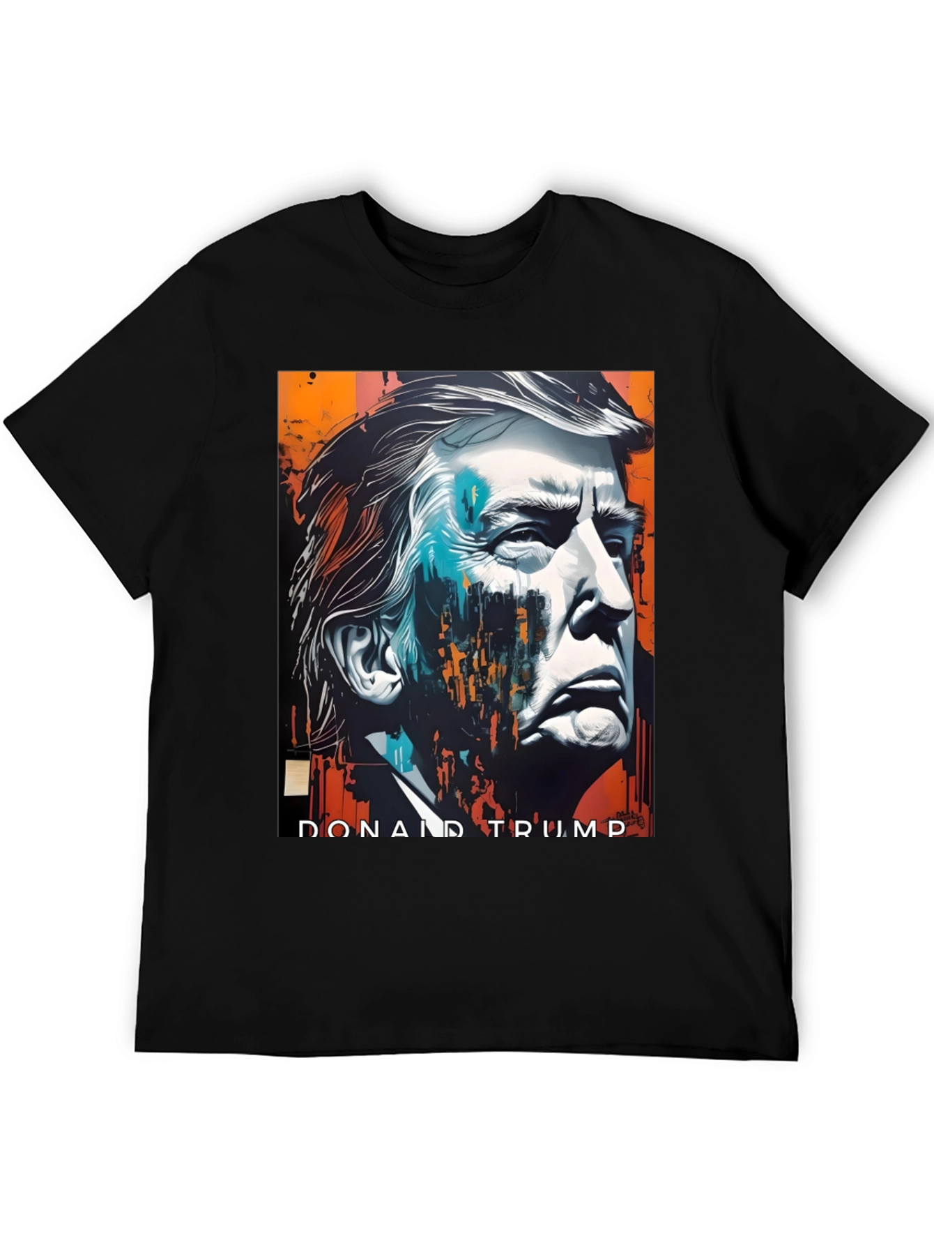Donald Trump Graphic Print Tee - Black