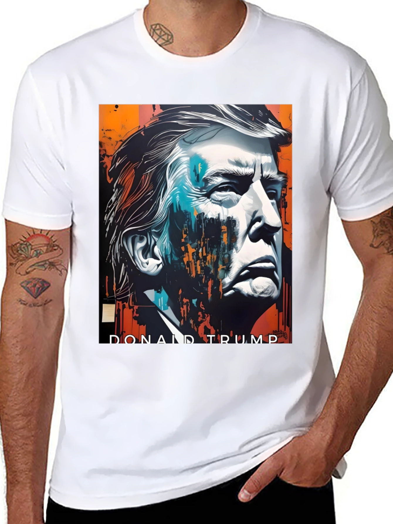 Donald Trump Graphic Print Tee - Black