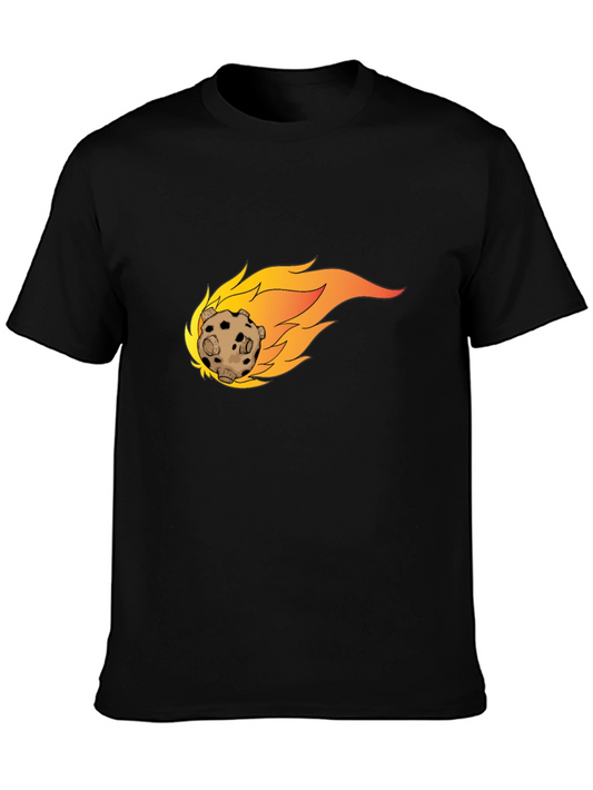 Meteor Graphic Tee - Bold Black Cotton T-Shirt