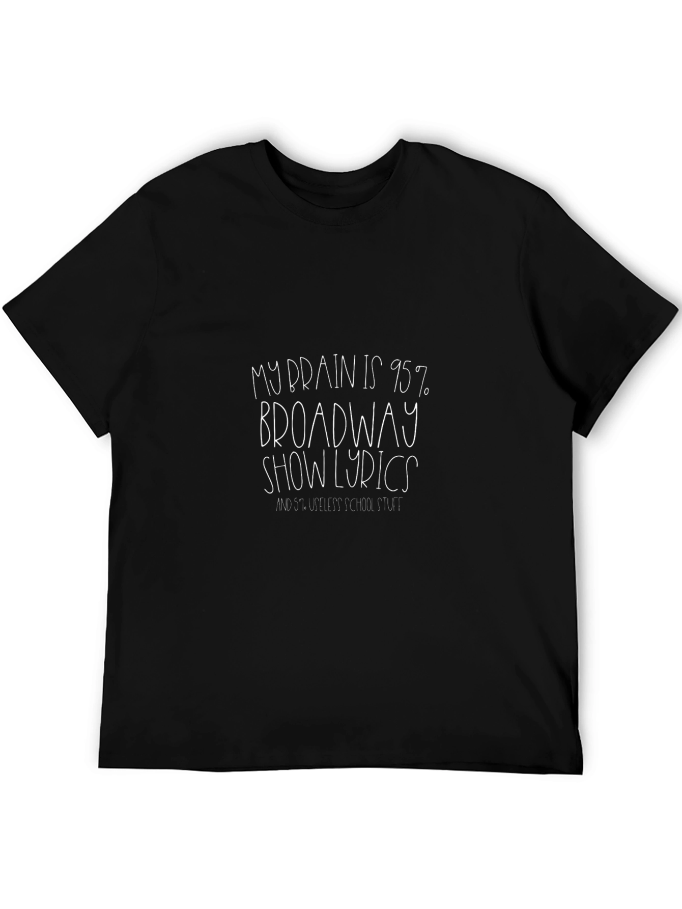Broadway Lyrics T-Shirt - Black Cotton Tee