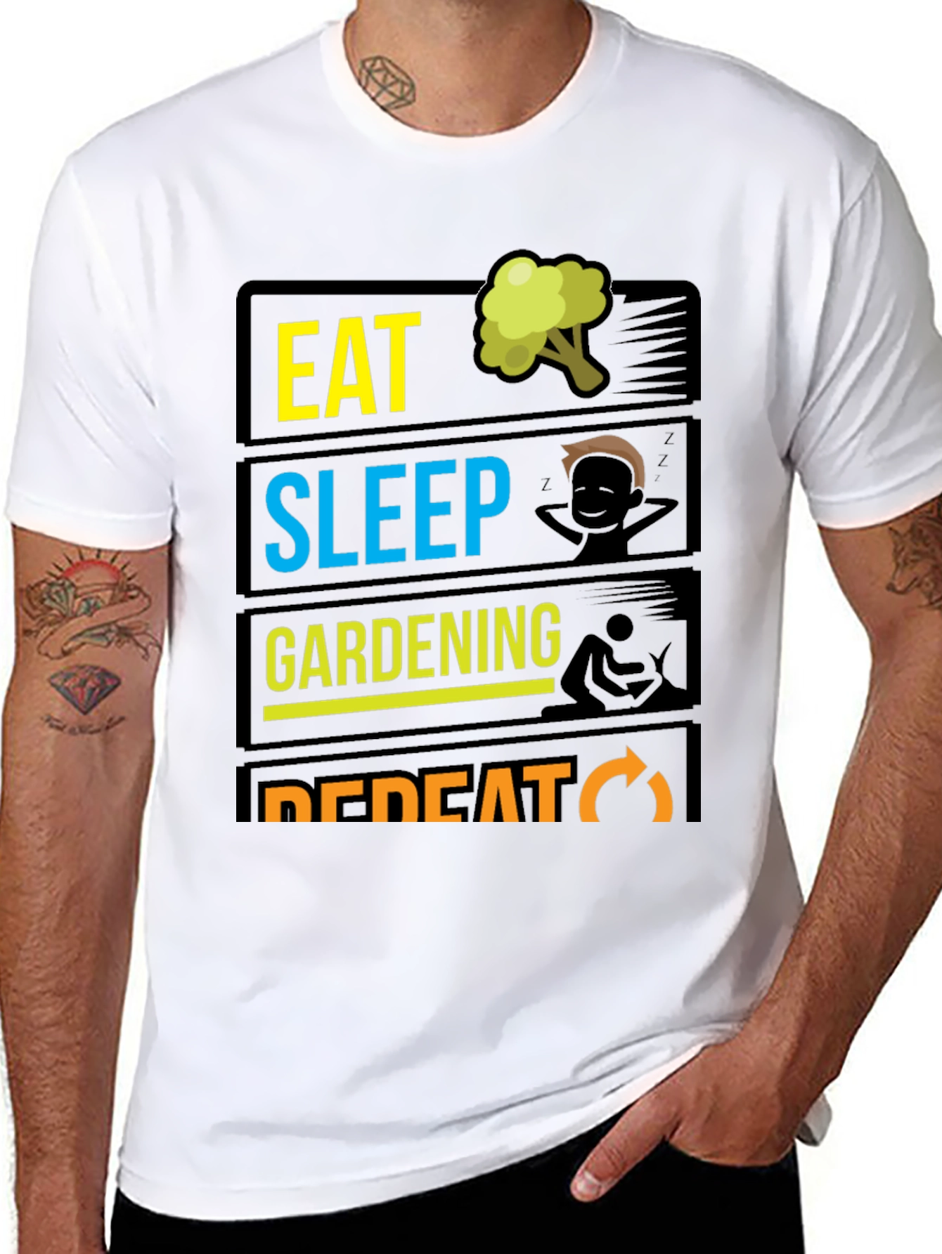 Eat Sleep Gardening Repeat T-Shirt
