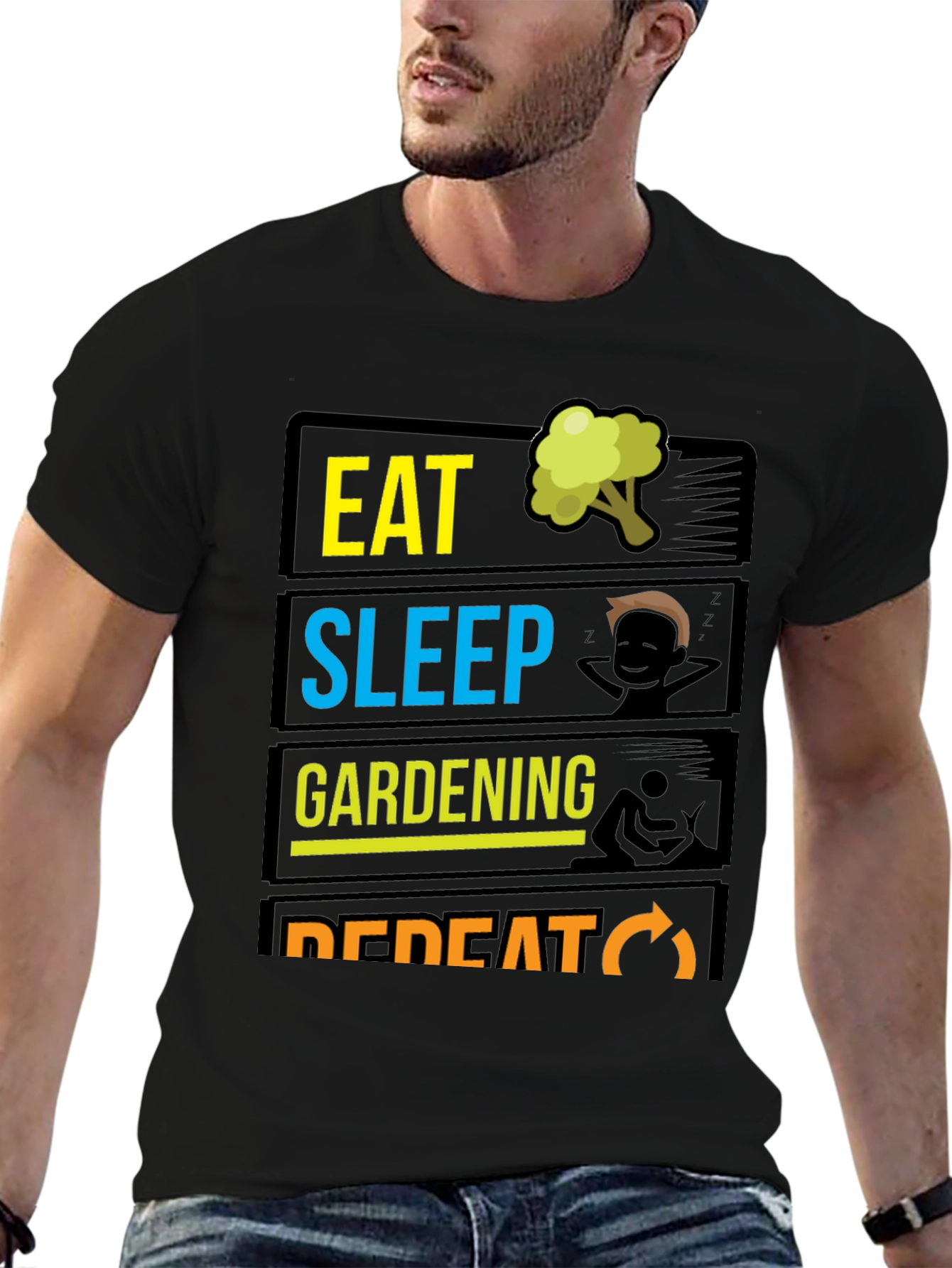 Eat Sleep Gardening Repeat T-Shirt