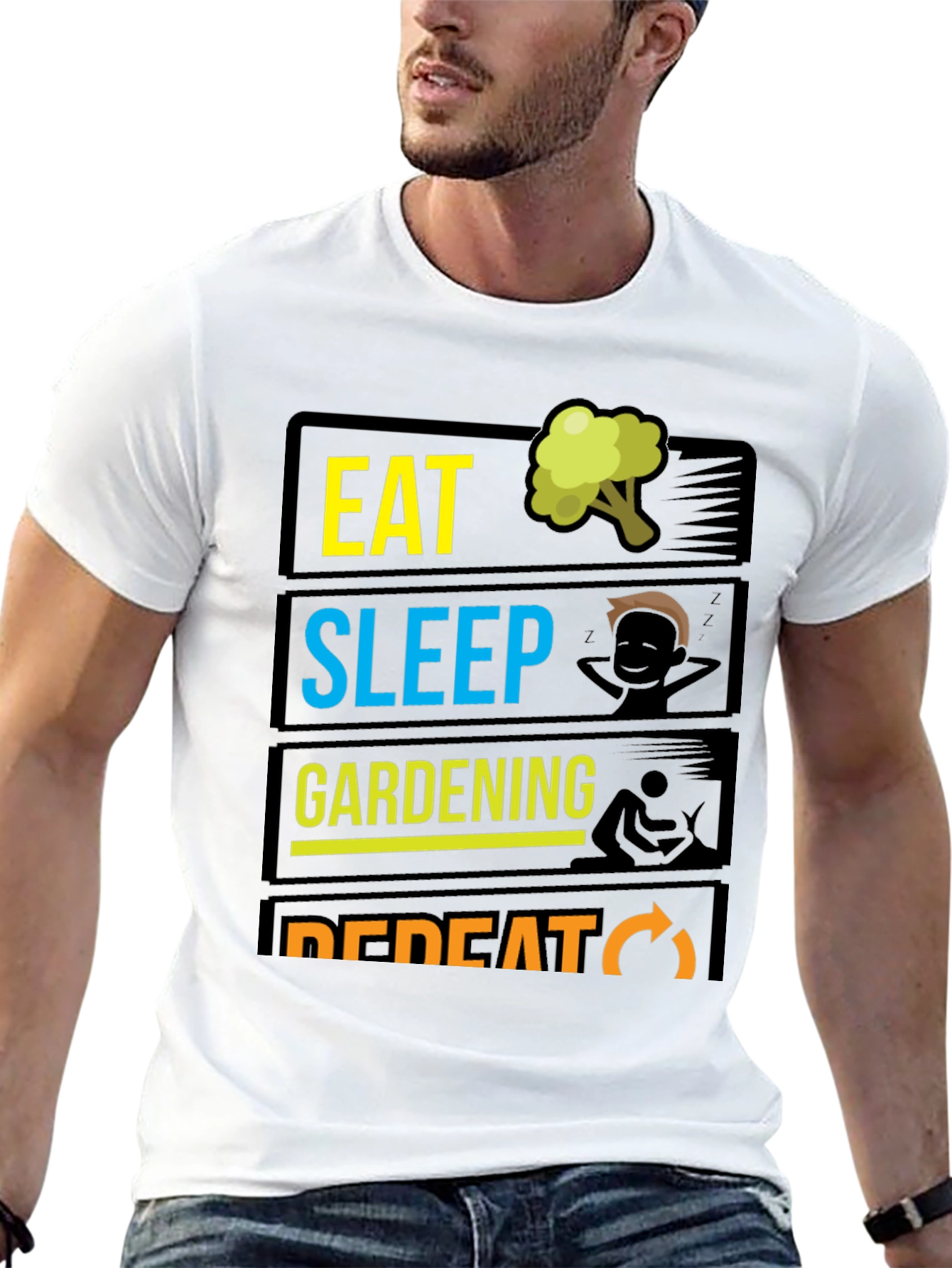 Eat Sleep Gardening Repeat T-Shirt