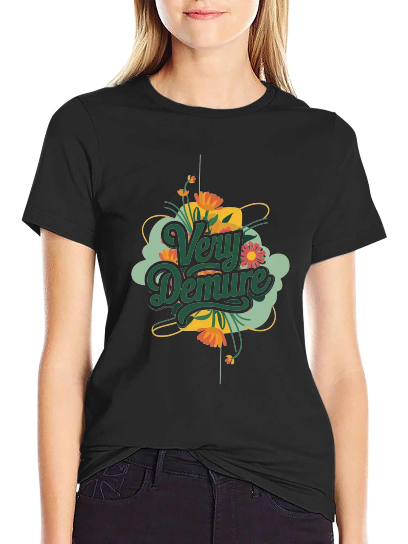 Very Demure Graphic T-Shirt Black