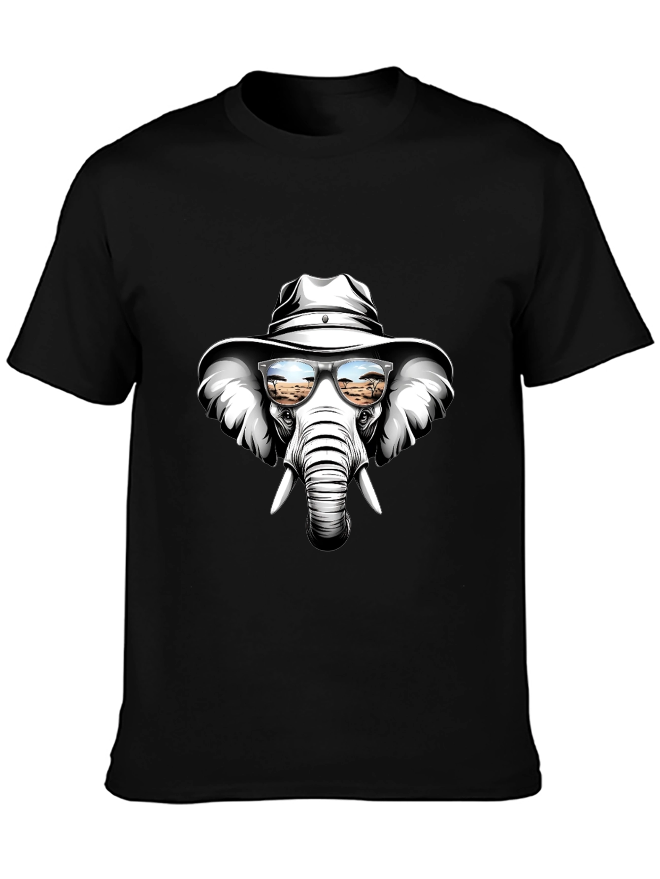 Cool Elephant T-Shirt: Safari Shades & Cowboy Hat