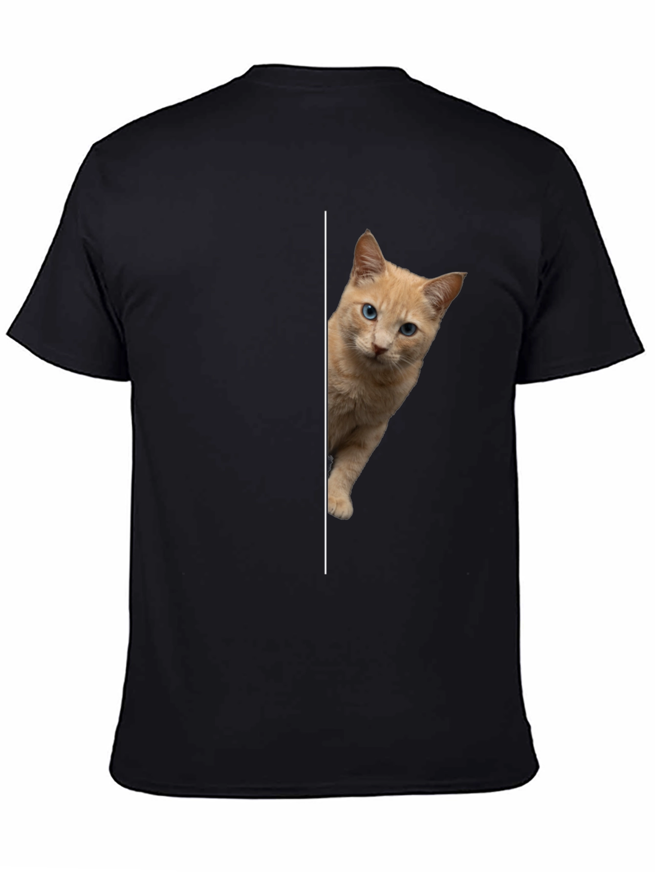 Peek-a-boo Kitten Graphic Tee - Soft Cotton Blend