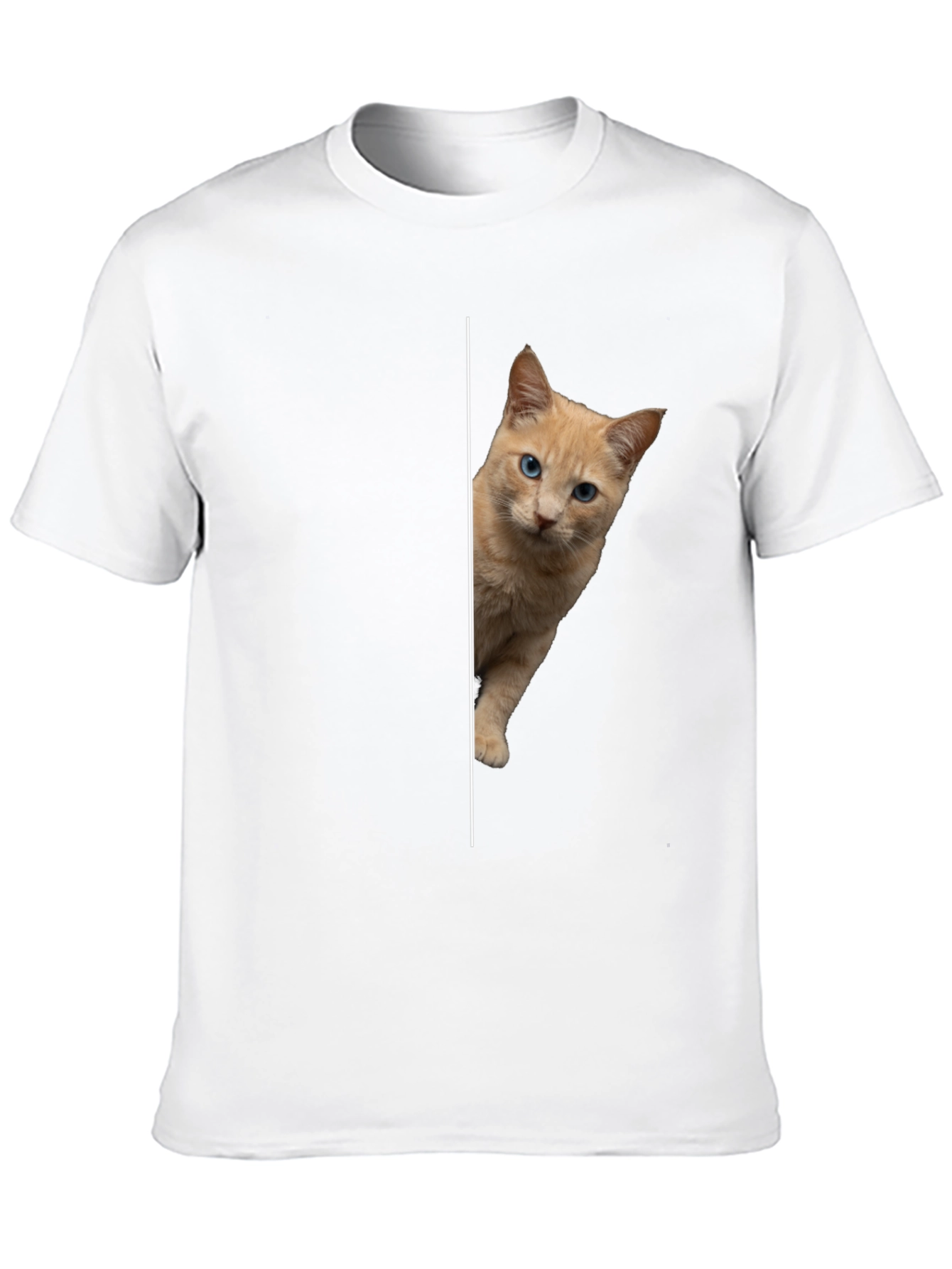 Peek-a-boo Kitten Graphic Tee - Soft Cotton Blend