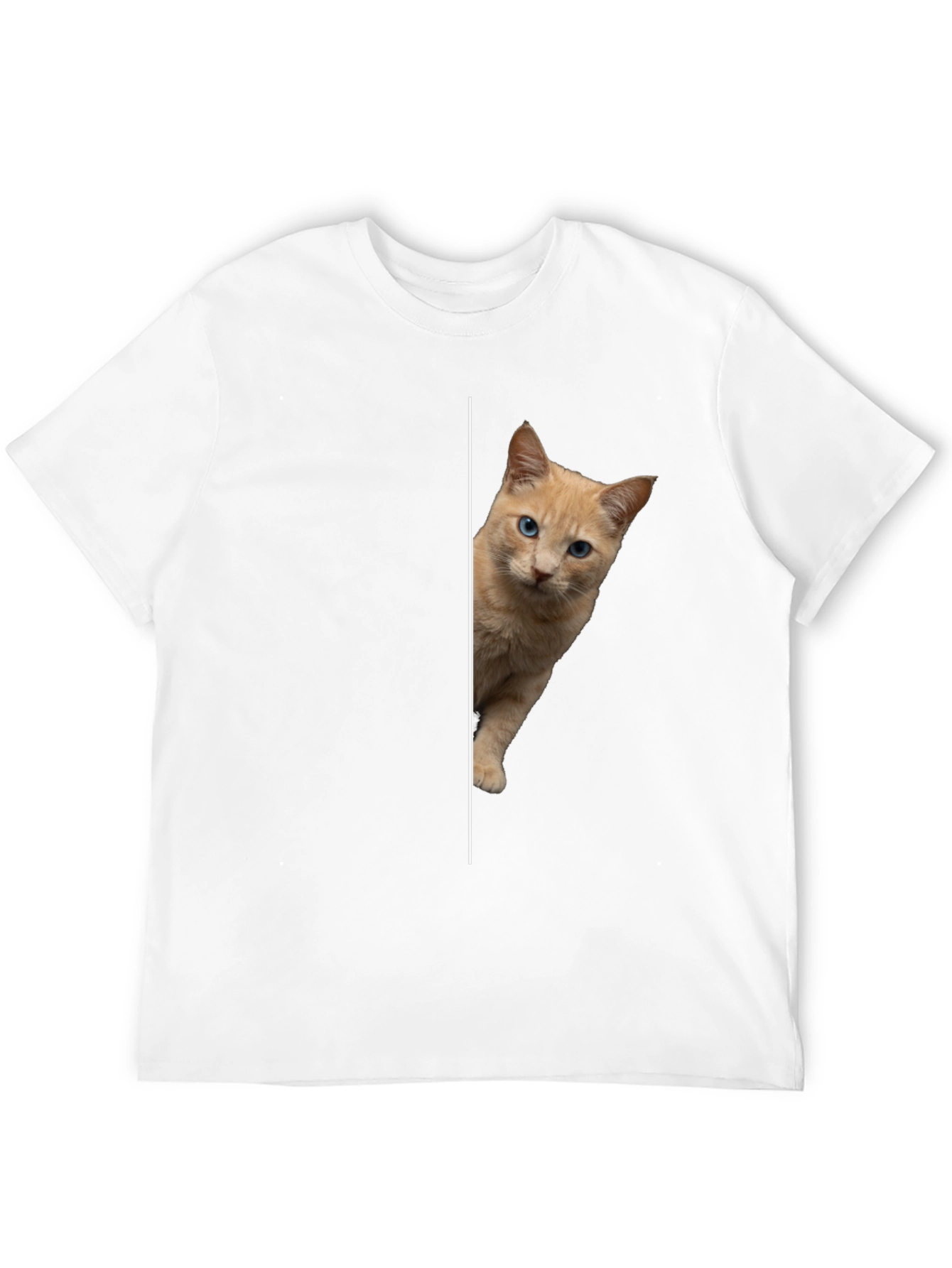 Peek-a-boo Kitten Graphic Tee - Soft Cotton Blend