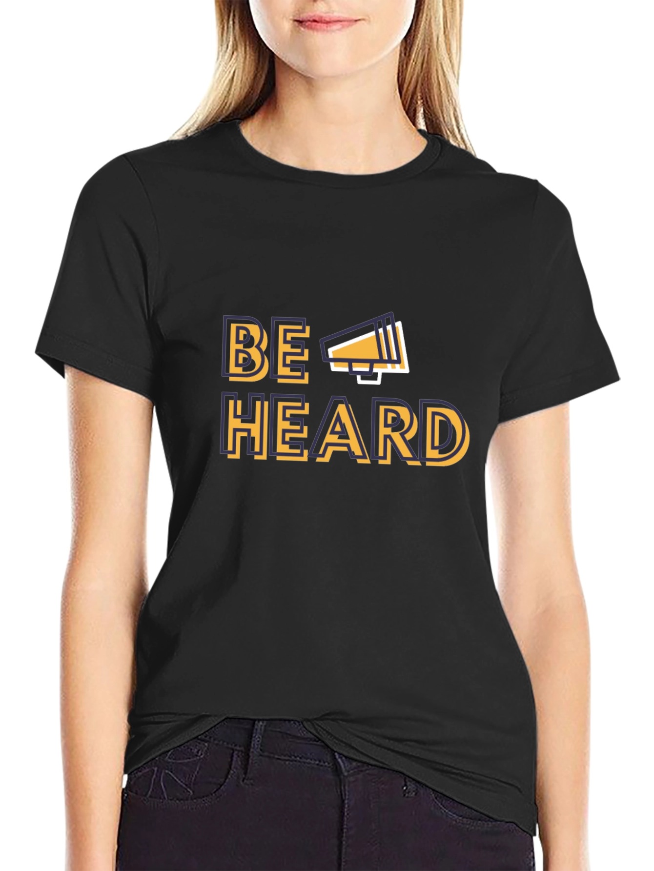 Be Heard Graphic T-Shirt - Black Cotton Tee