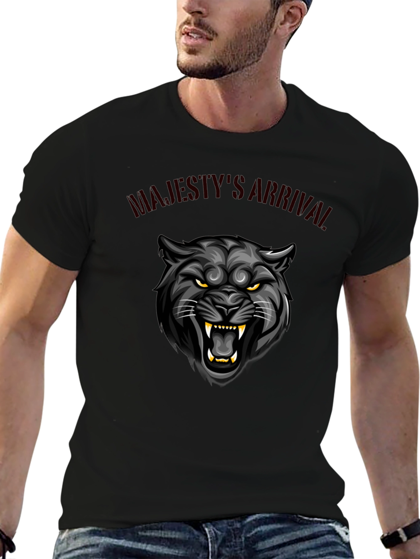 Majestys Arrival Black Panther Graphic Tee