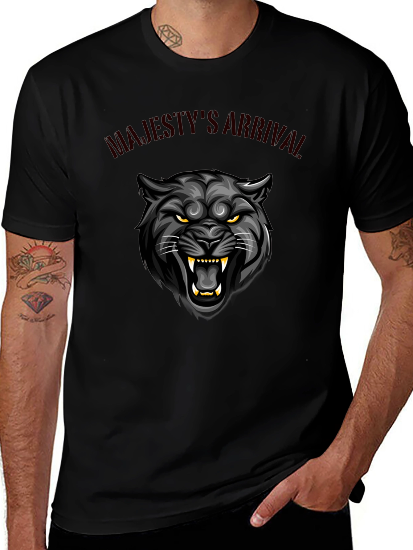 Majestys Arrival Black Panther Graphic Tee
