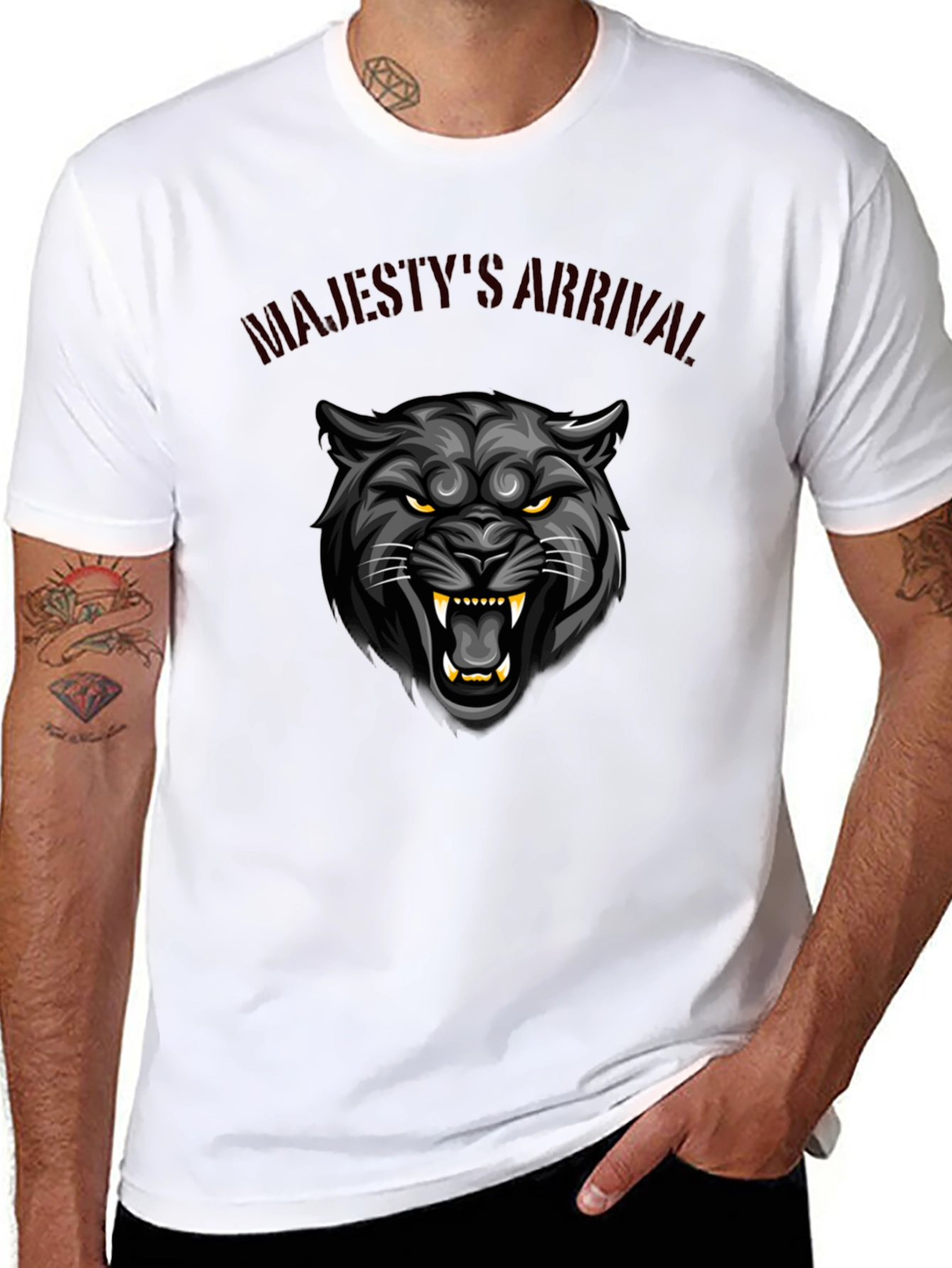 Majestys Arrival Black Panther Graphic Tee