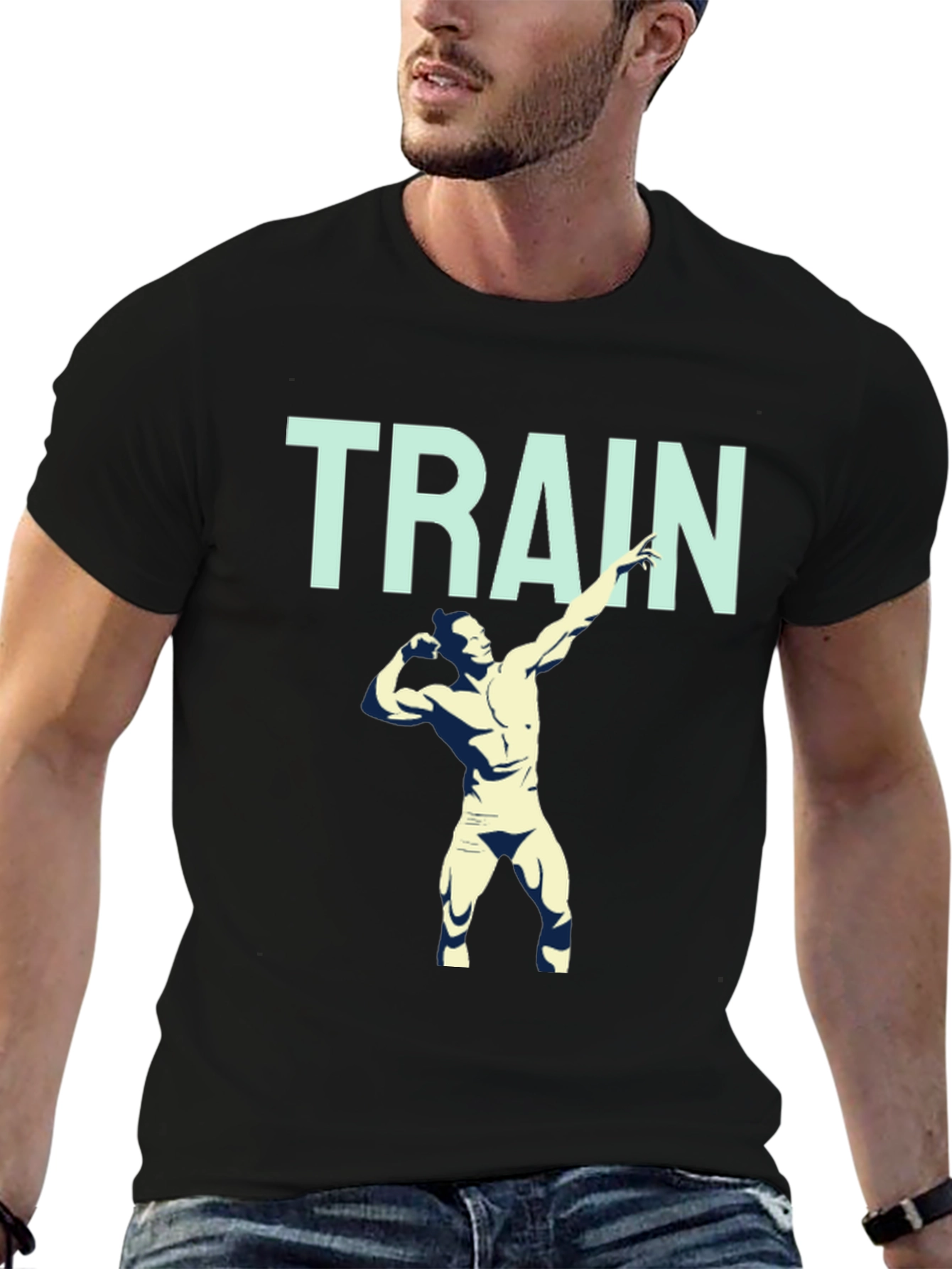 Train Gym T-Shirt Bodybuilder Fitness Workout Tee