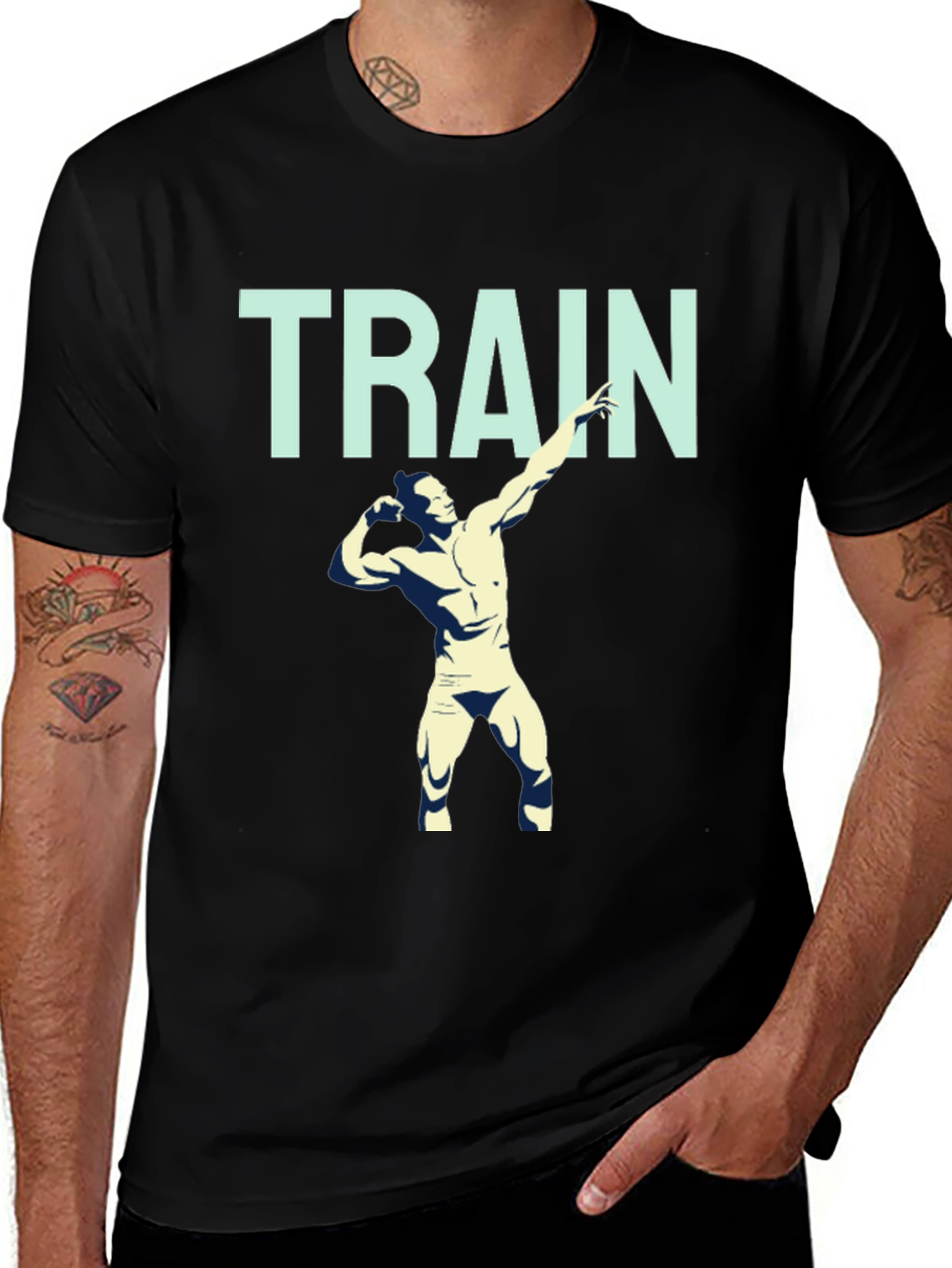 Train Gym T-Shirt Bodybuilder Fitness Workout Tee