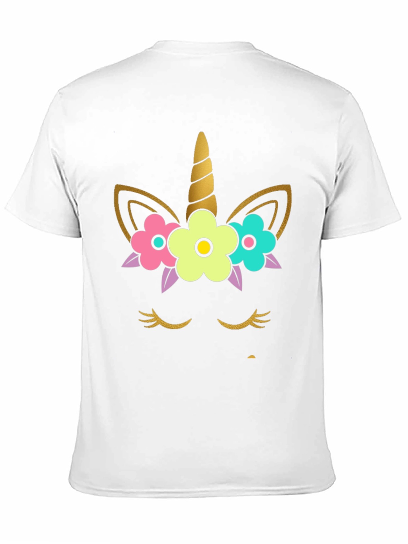 Unicorn Face Graphic Tee - Black