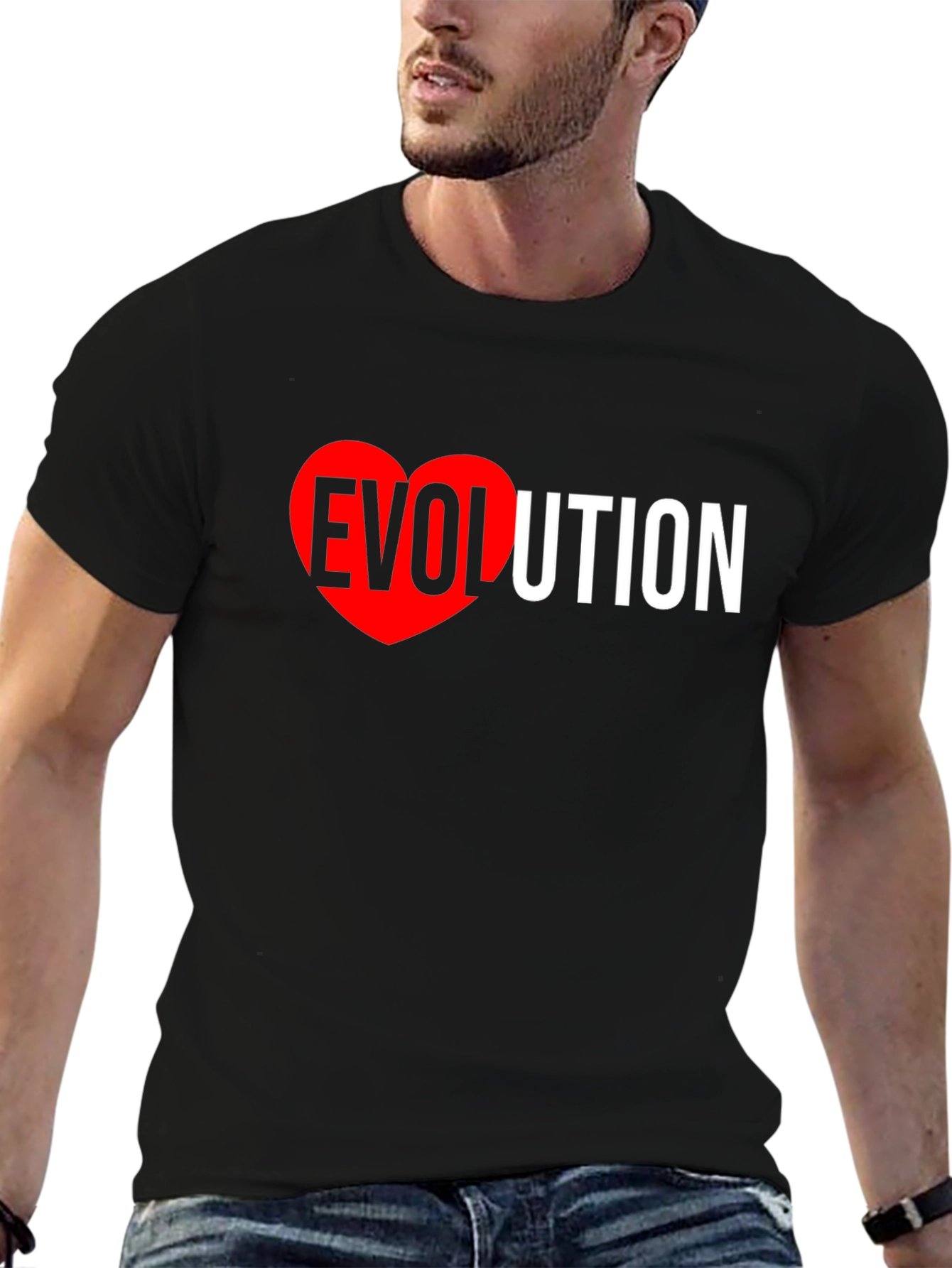 Evolution Heart Graphic T-Shirt