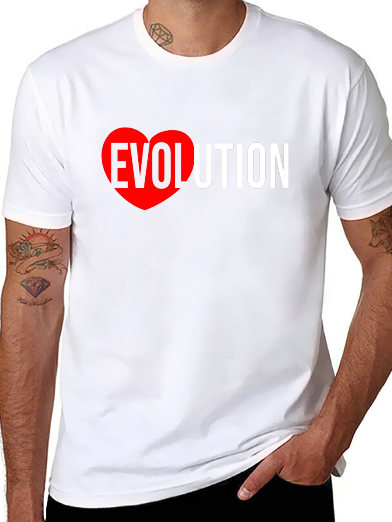 Evolution Heart Graphic T-Shirt