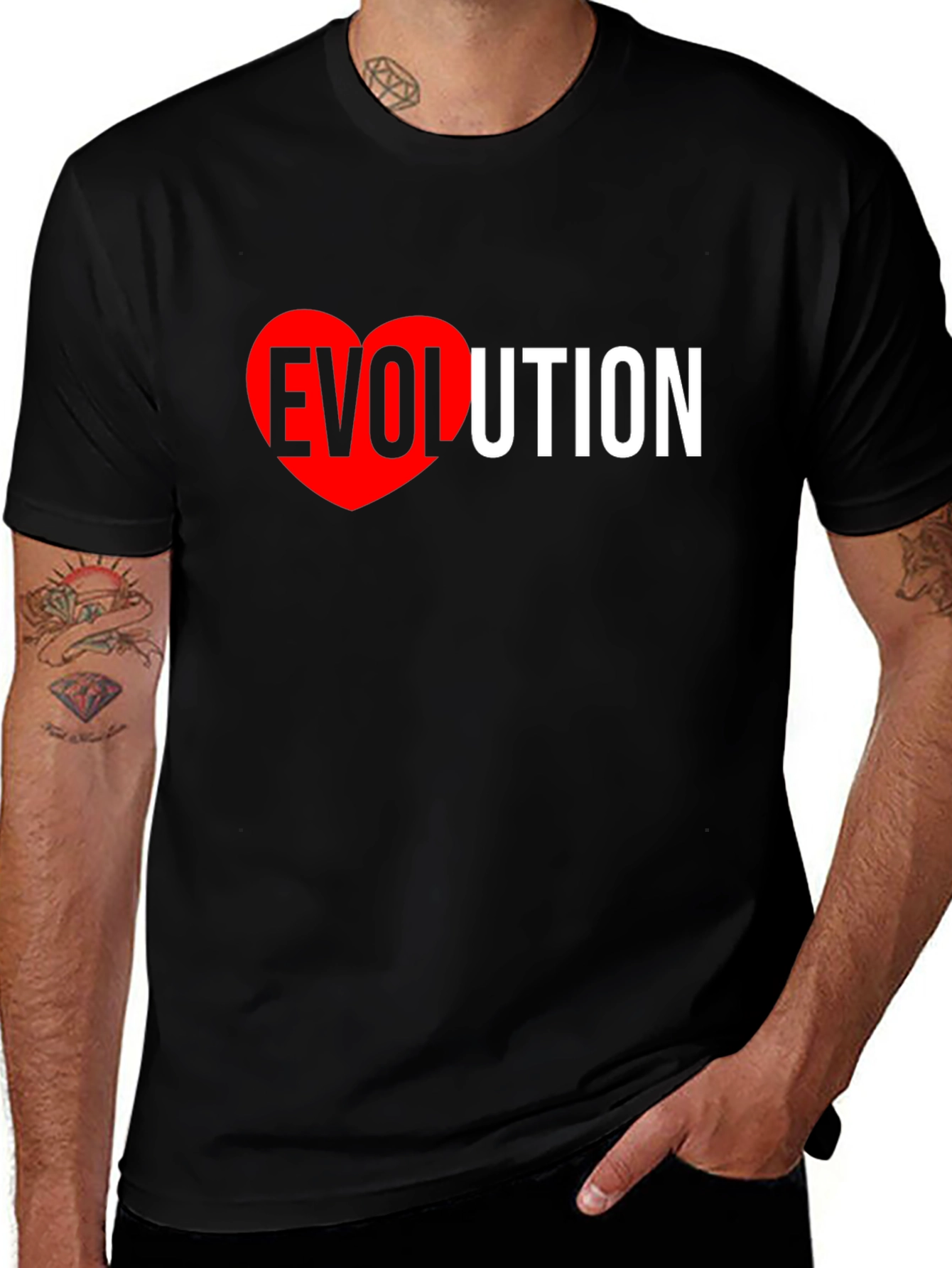 Evolution Heart Graphic T-Shirt