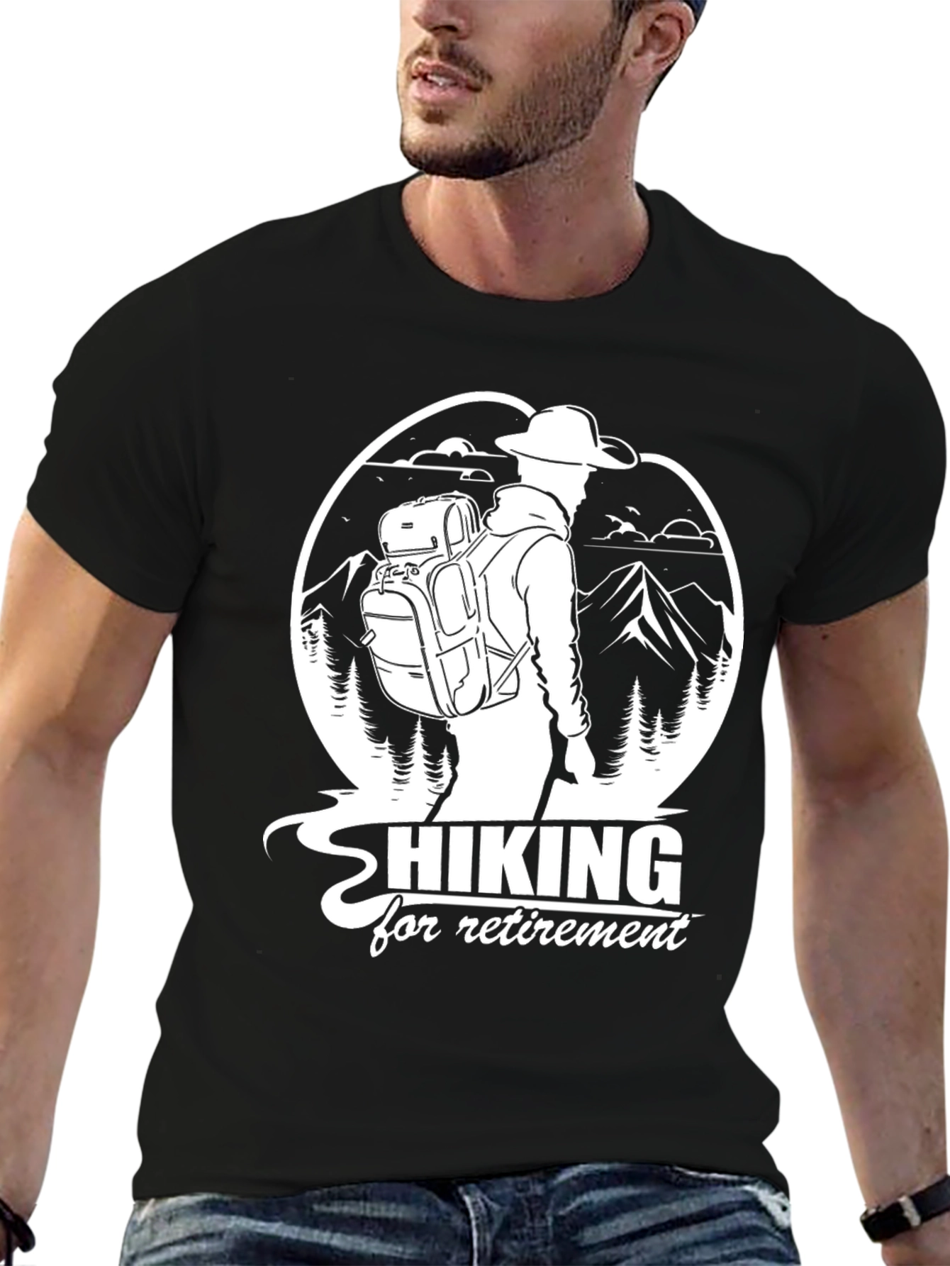 Hiking For Retirement Graphic T-Shirt