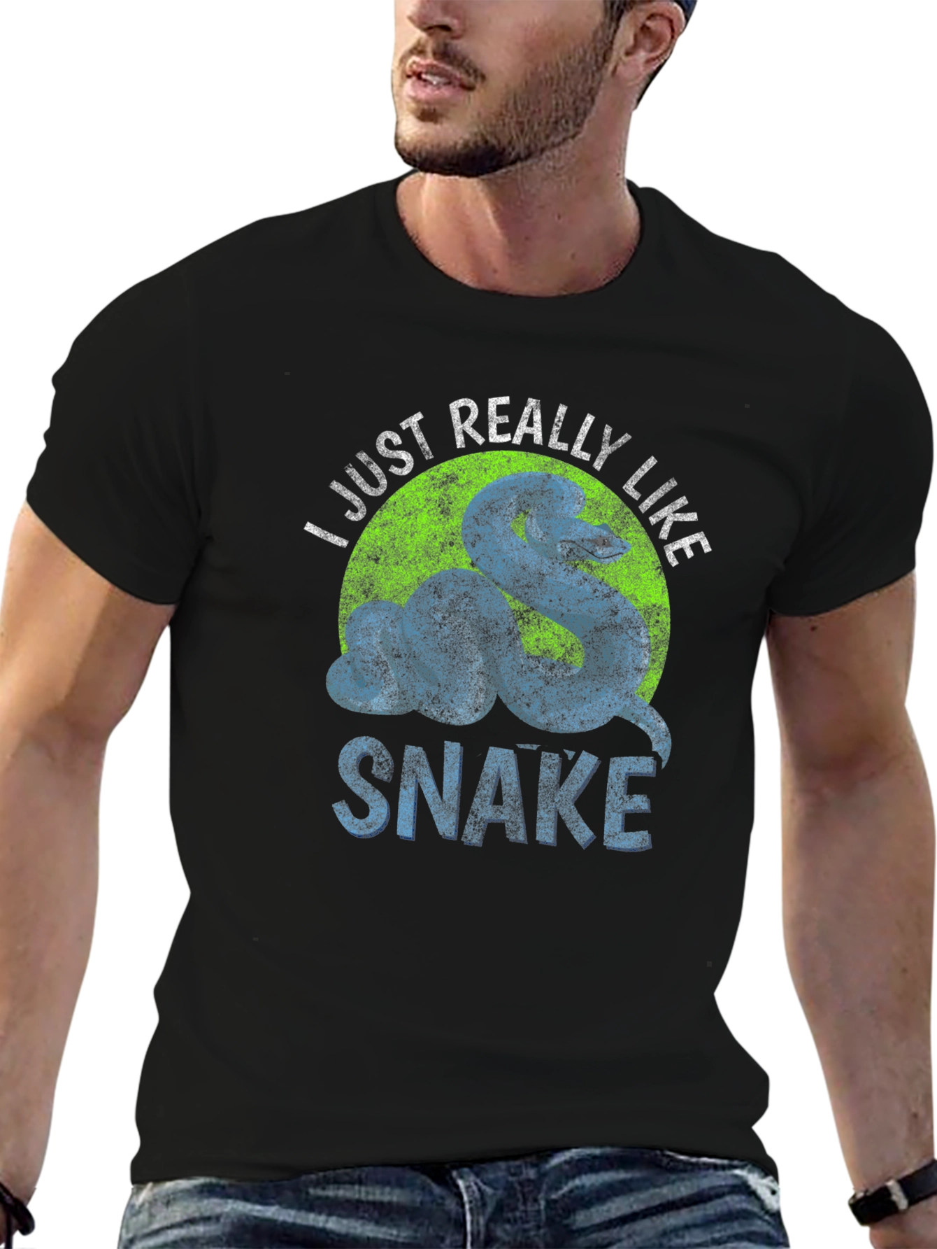 I Just Really Like Snake Graphic T-Shirt