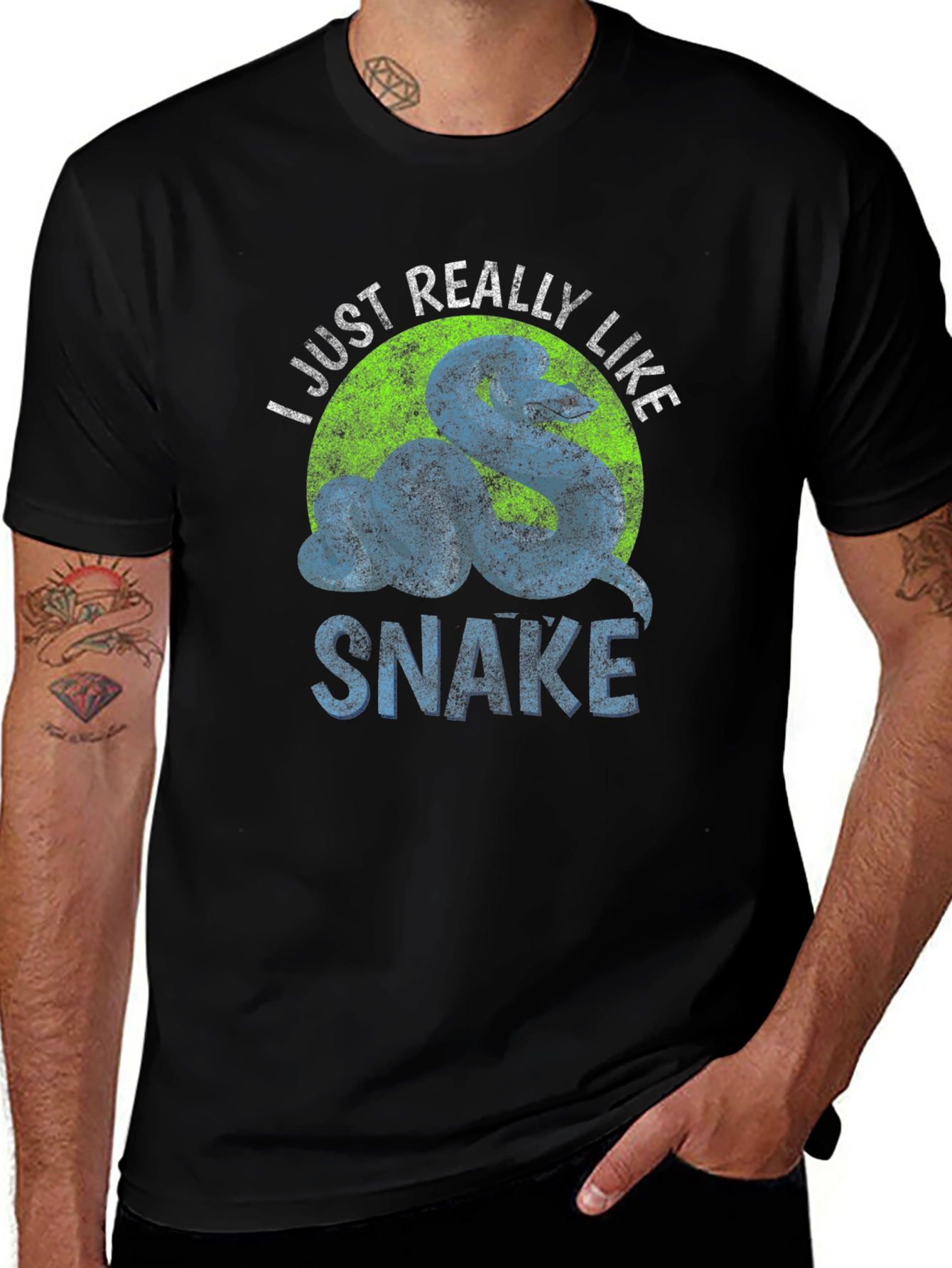 I Just Really Like Snake Graphic T-Shirt