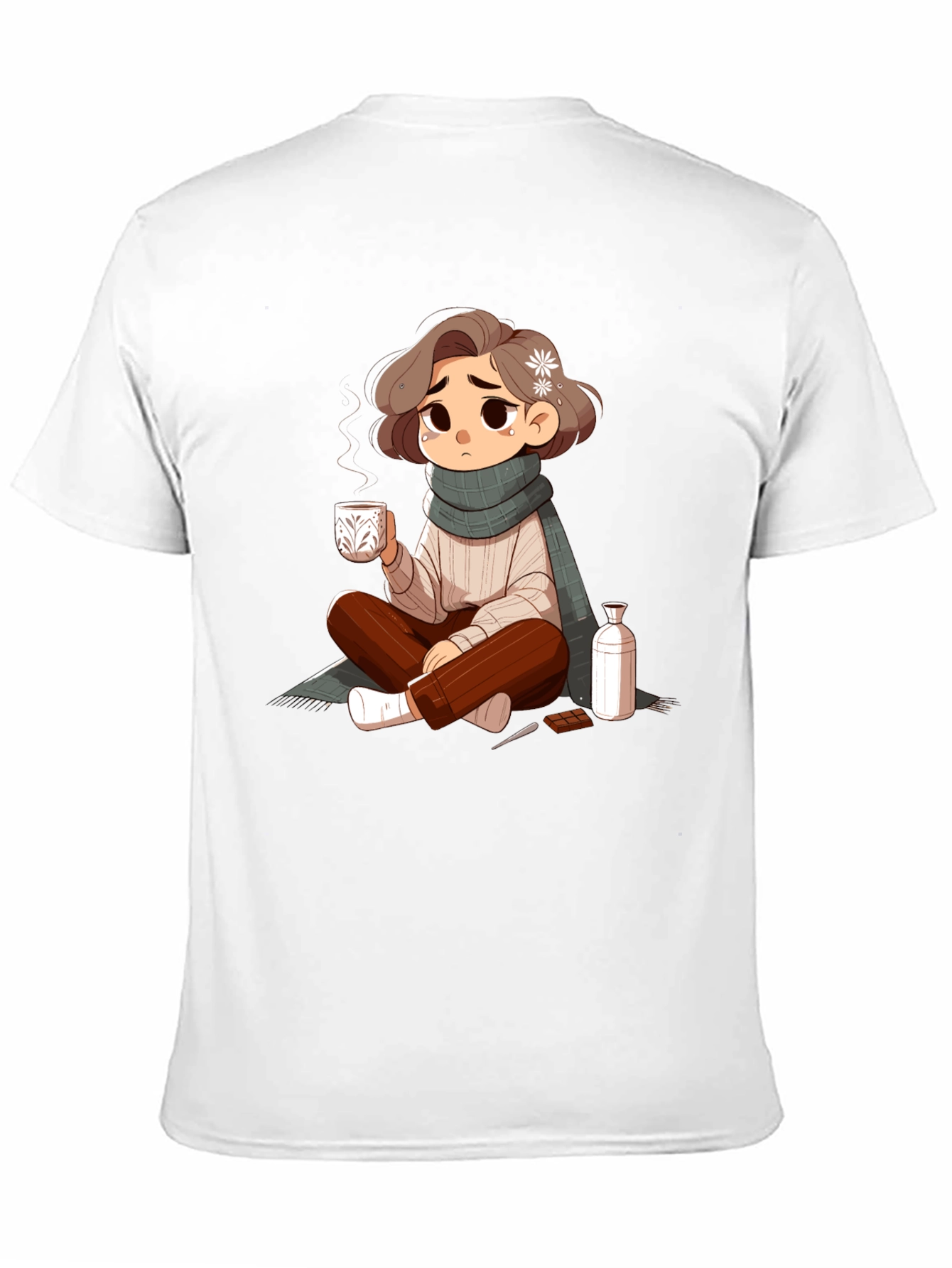 Cartoon Girl Black T-Shirt