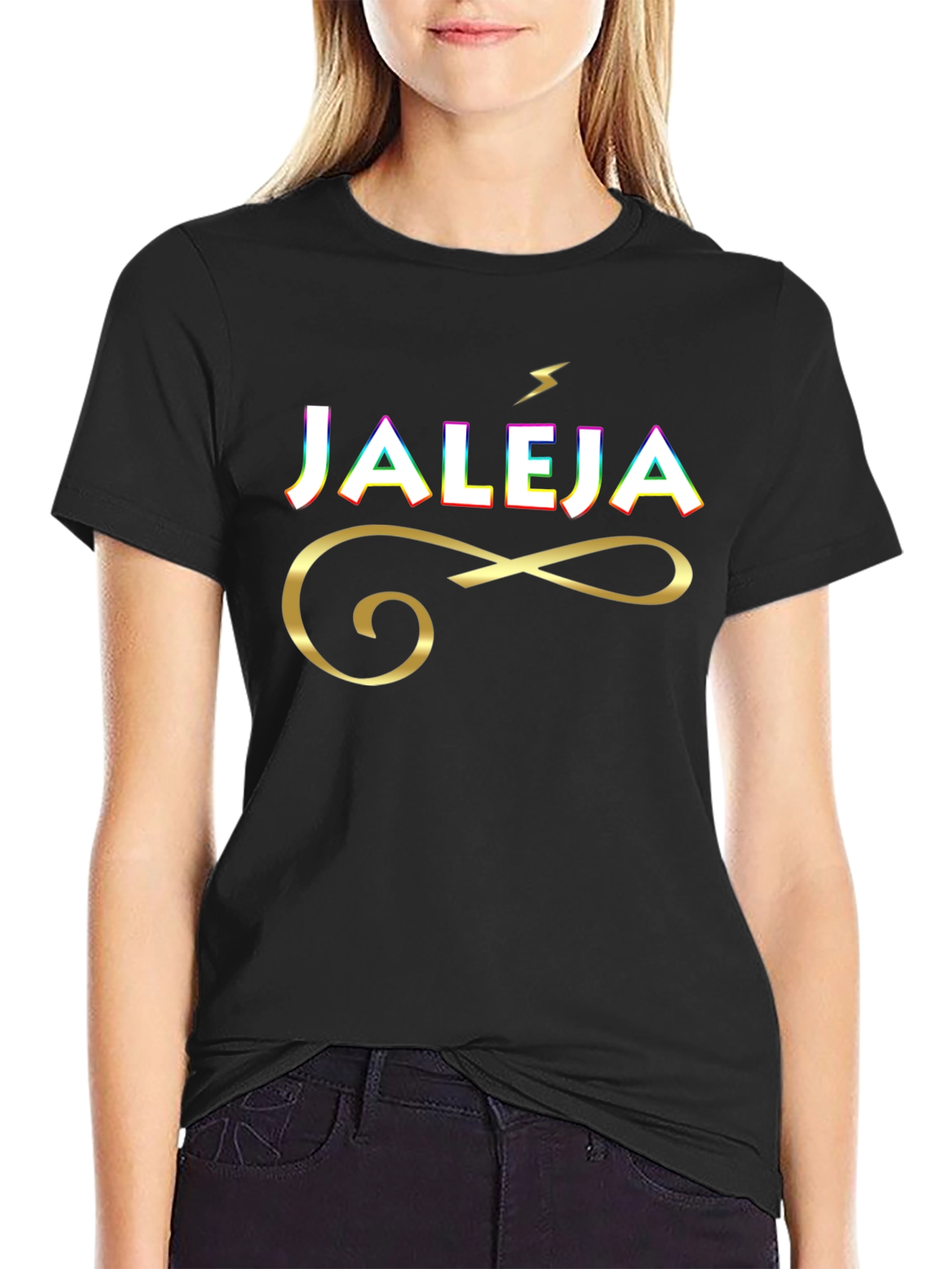 JALEJA Graphic Tee - Stylish Black T-Shirt