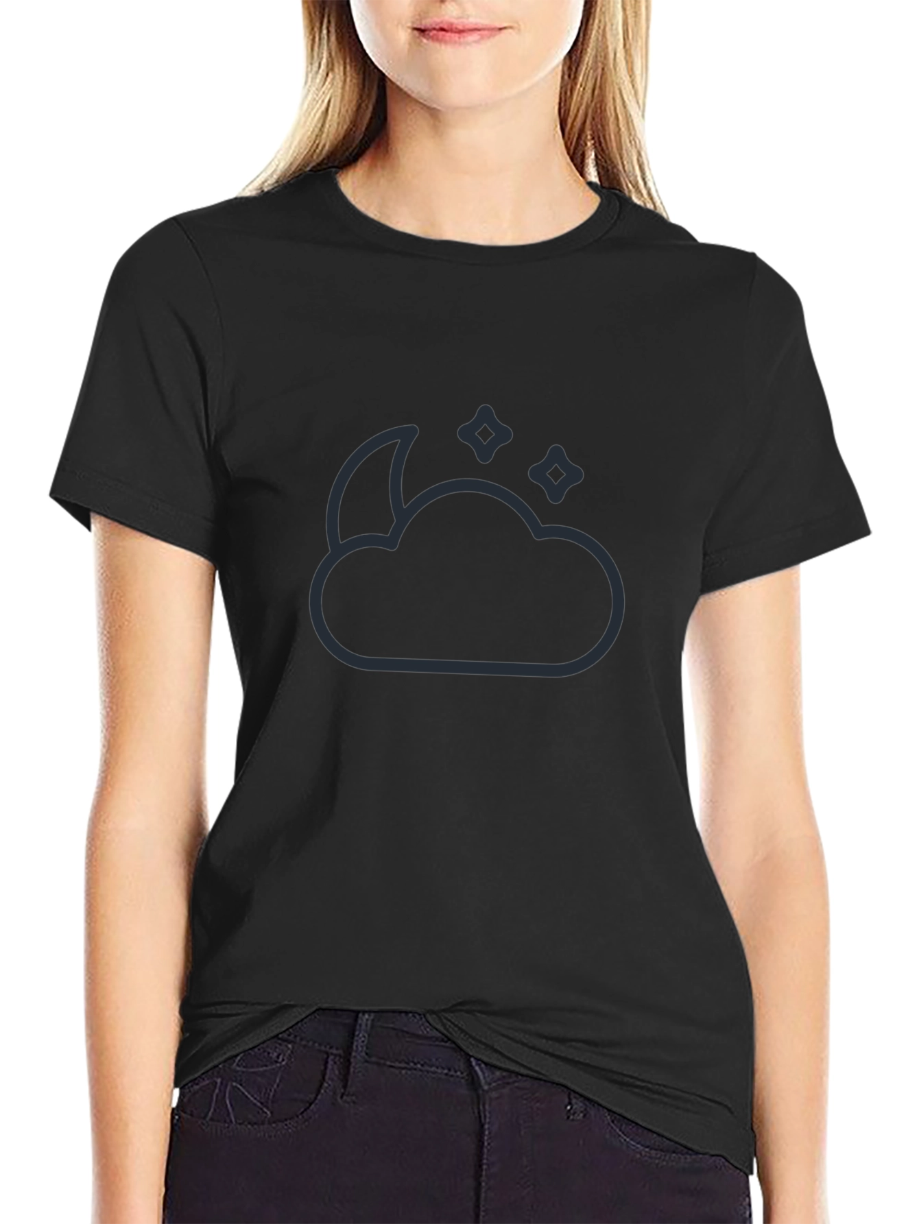 Night Sky T-Shirt - Moon and Stars Design