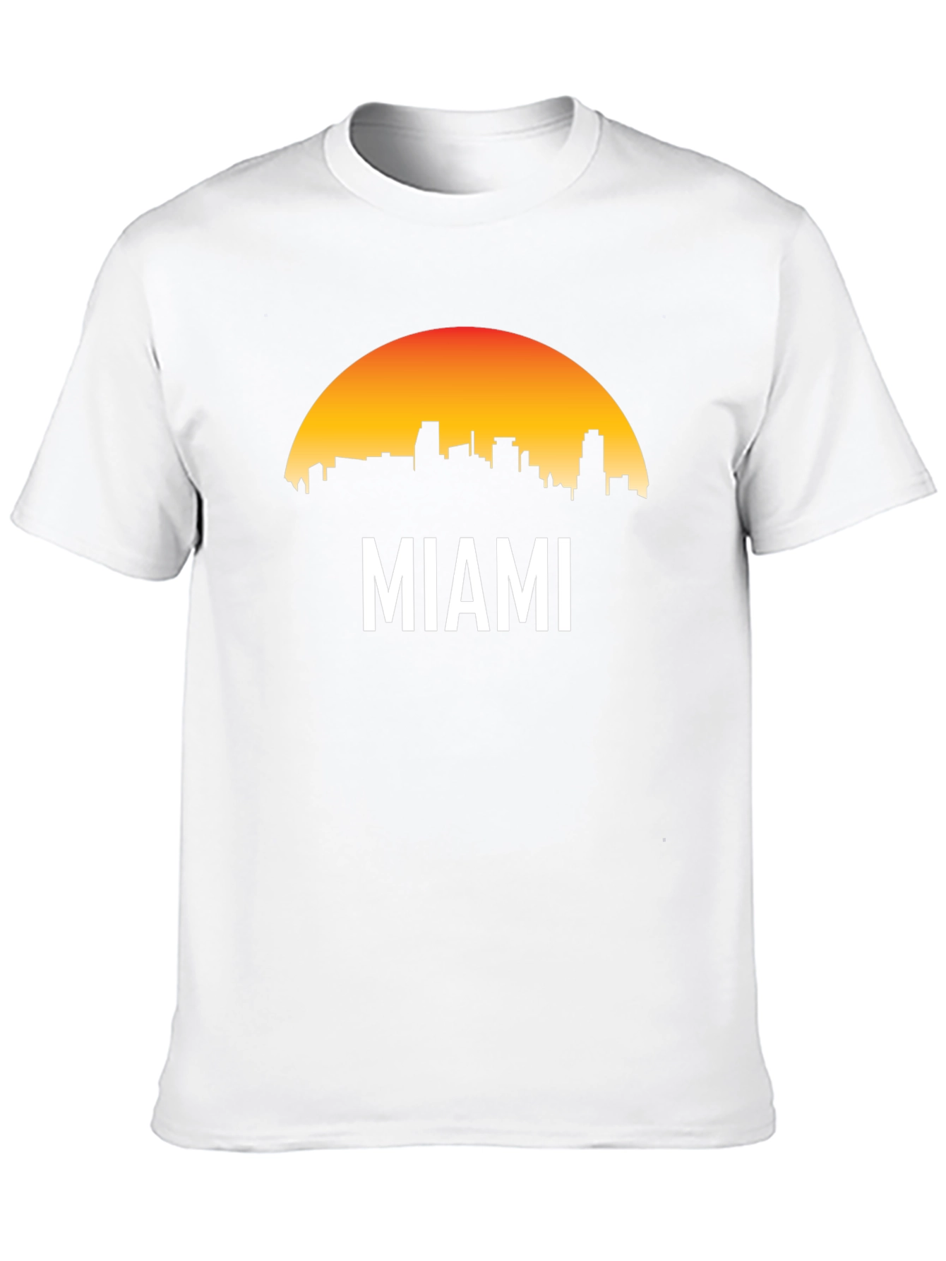 Miami Skyline Graphic Black T-Shirt