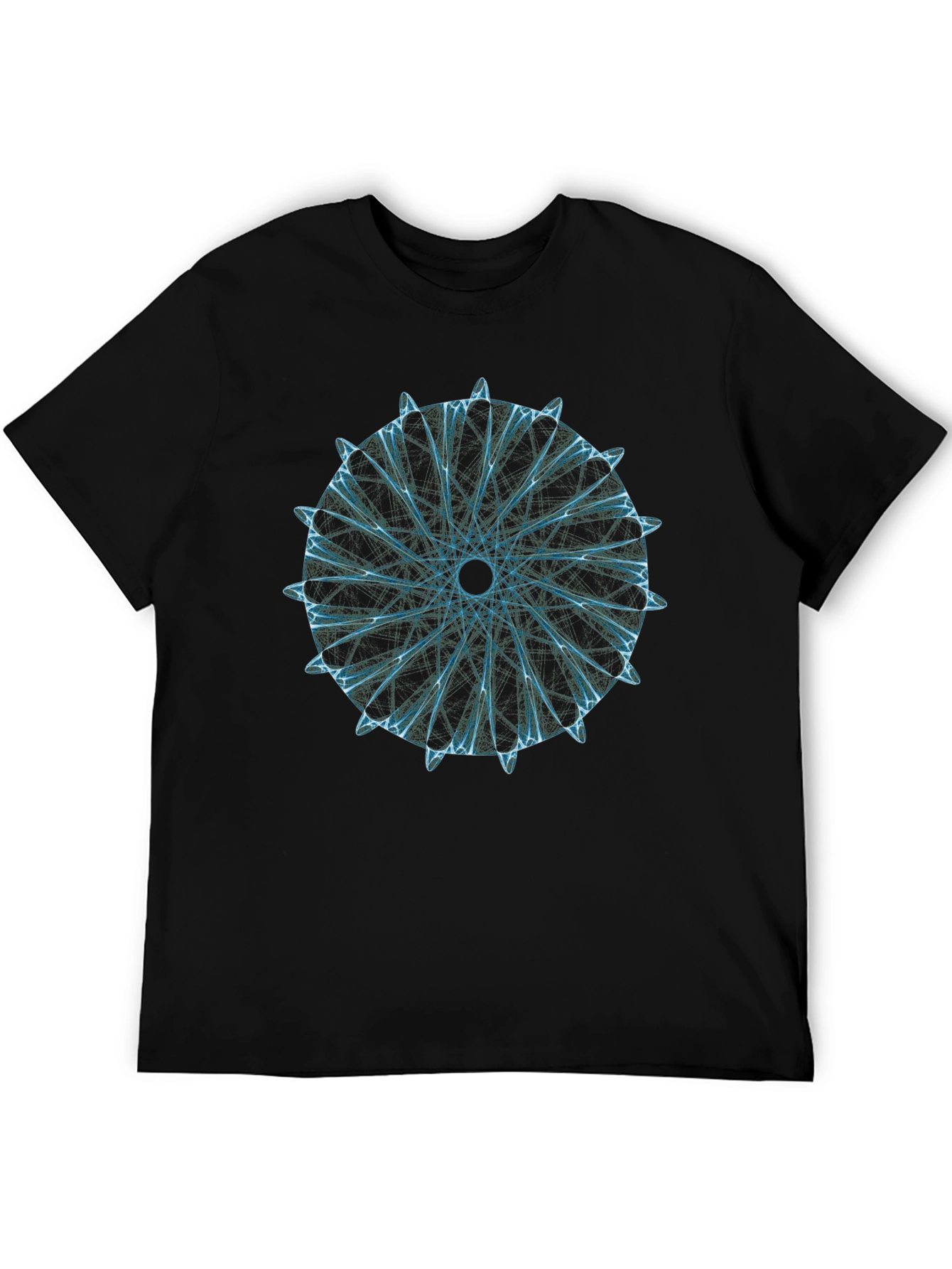 Abstract Geometric Black T-Shirt