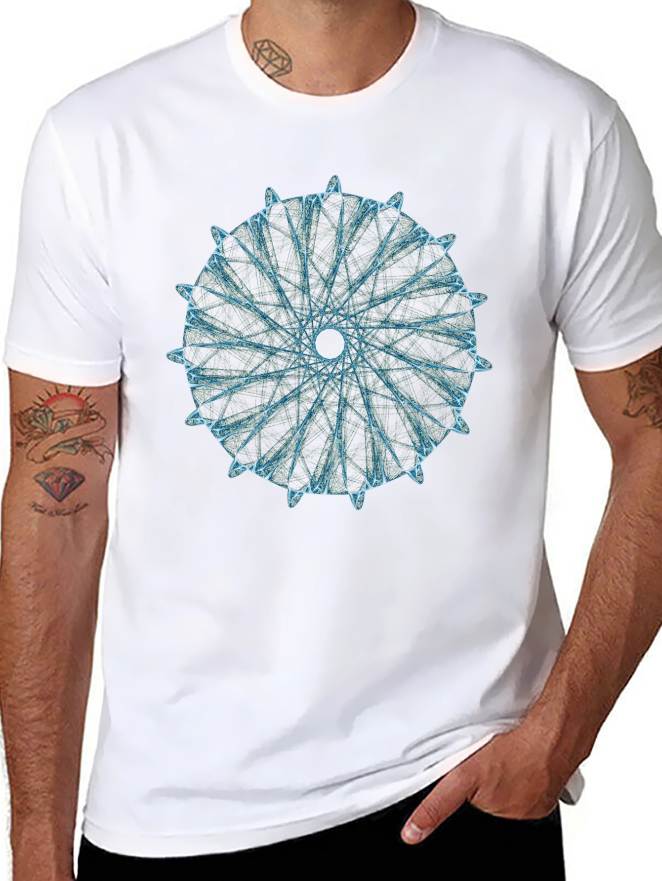 Abstract Geometric Black T-Shirt