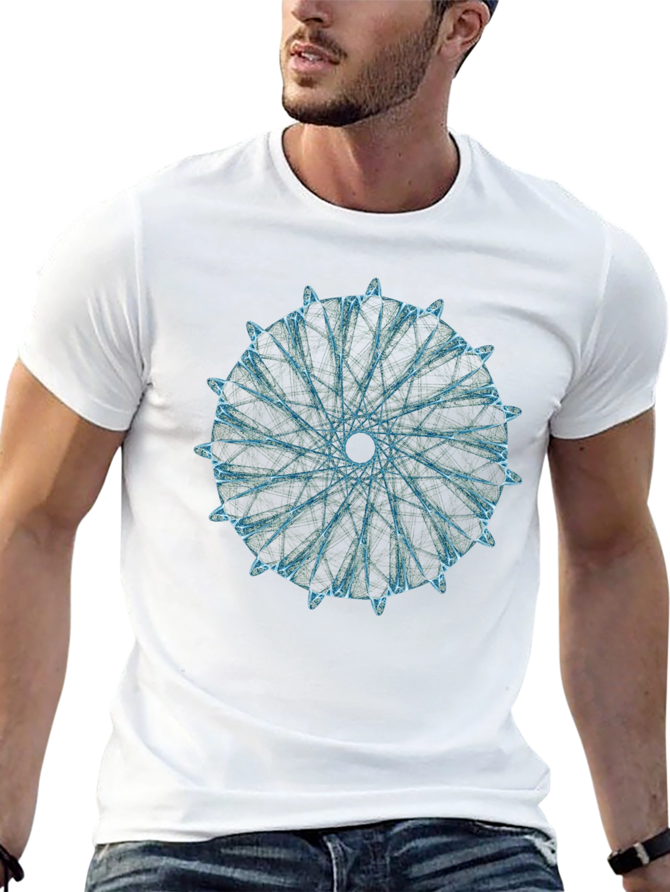 Abstract Geometric Black T-Shirt