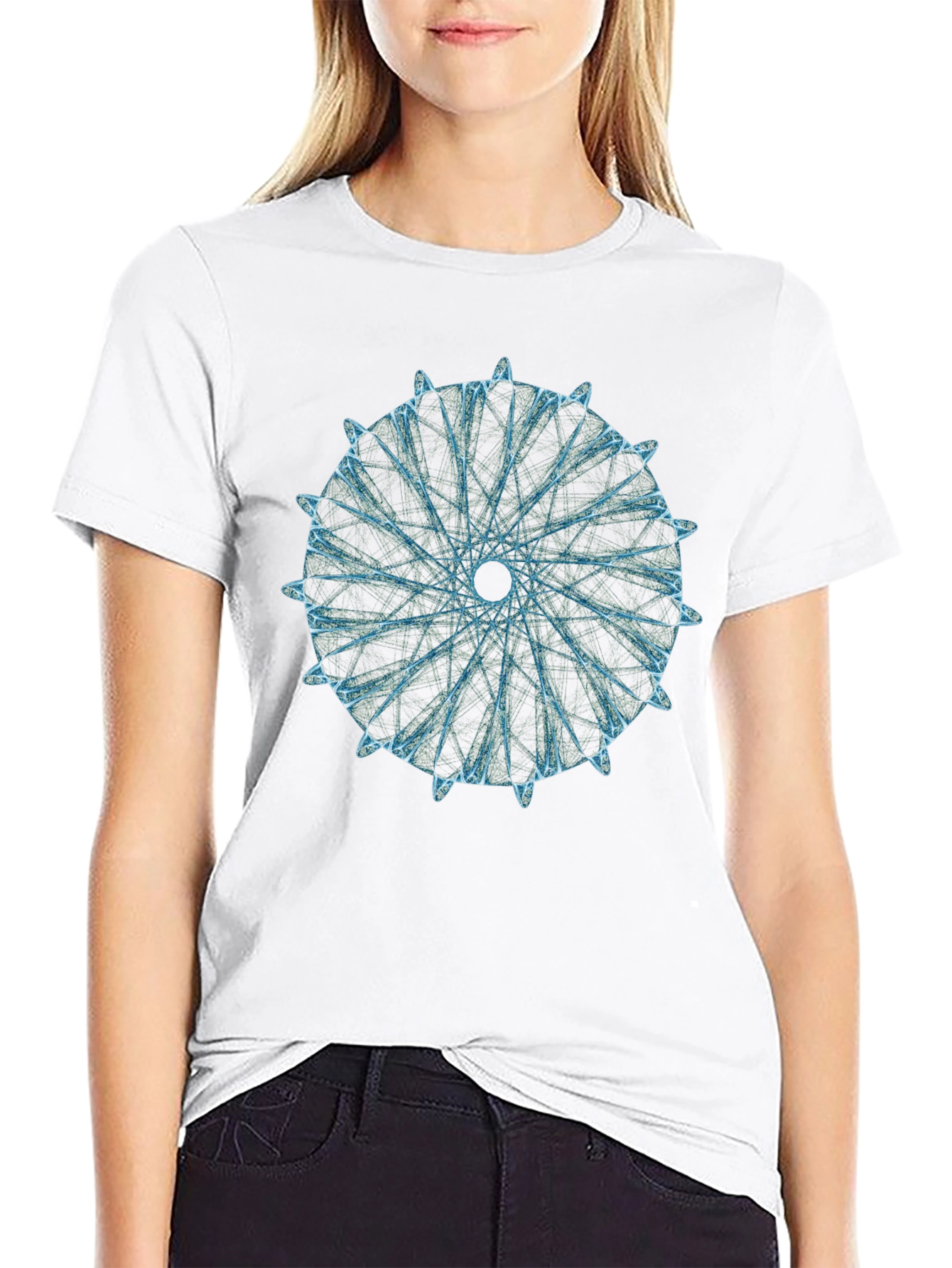 Abstract Geometric Black T-Shirt