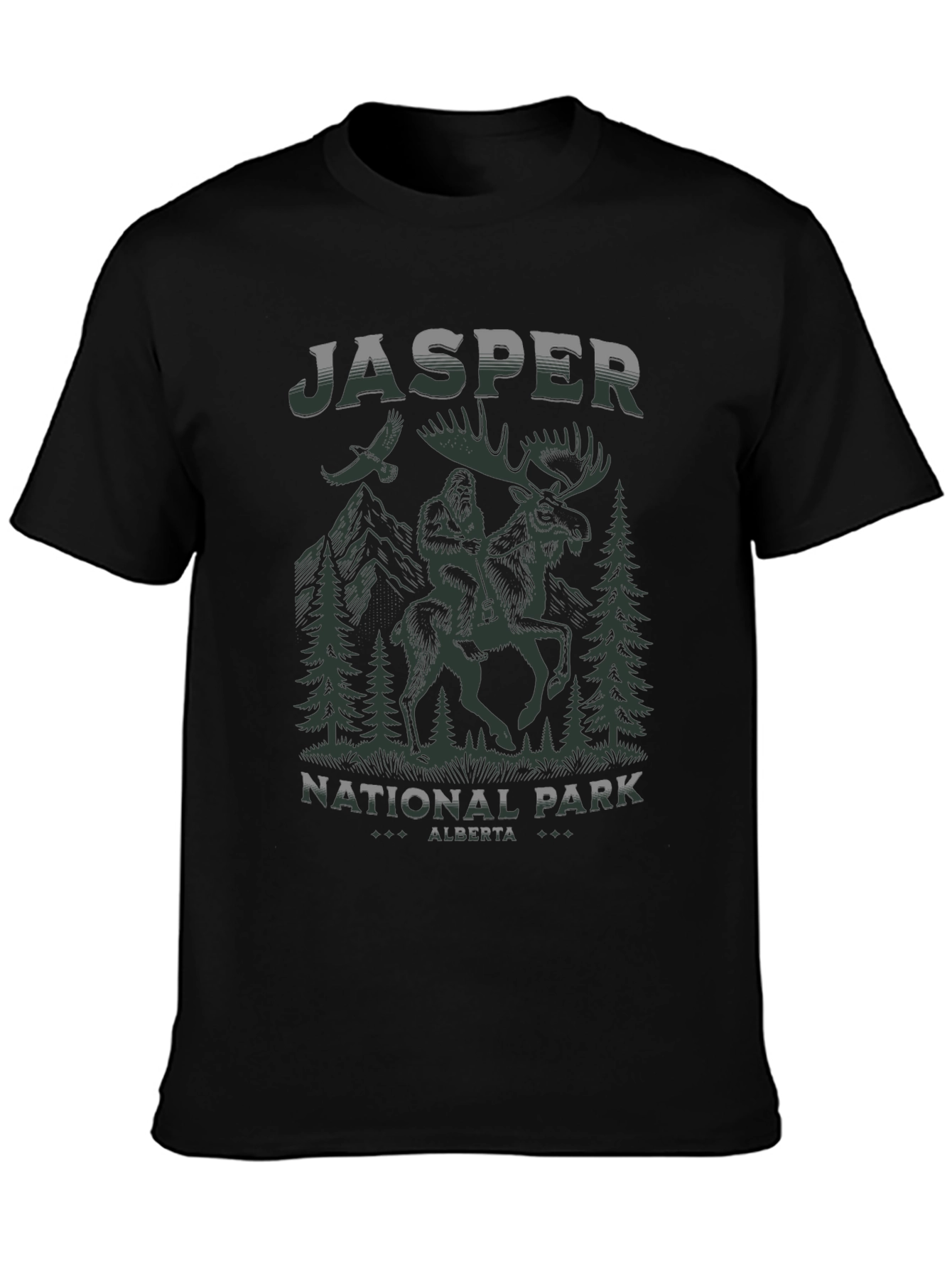 Jasper National Park Bigfoot Moose T-Shirt