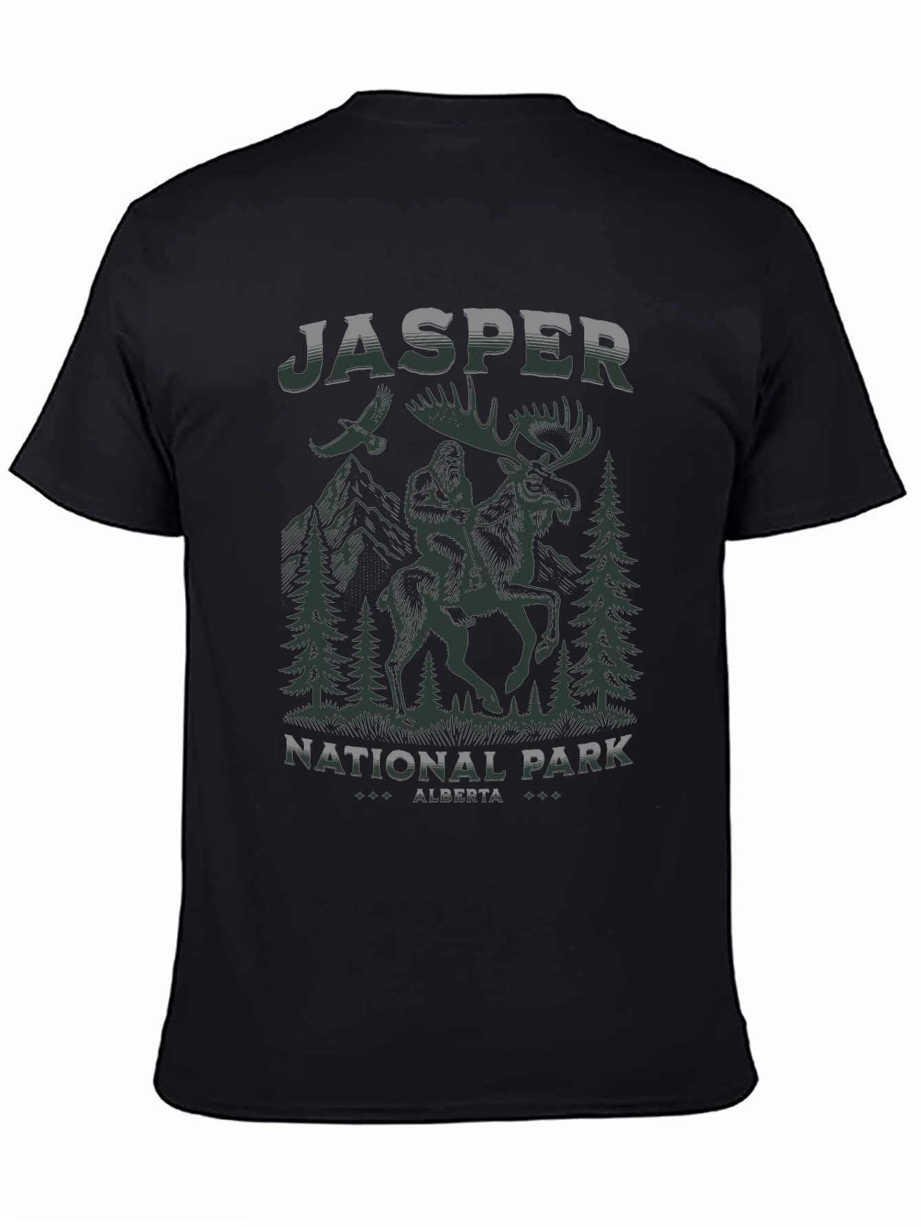 Jasper National Park Bigfoot Moose T-Shirt