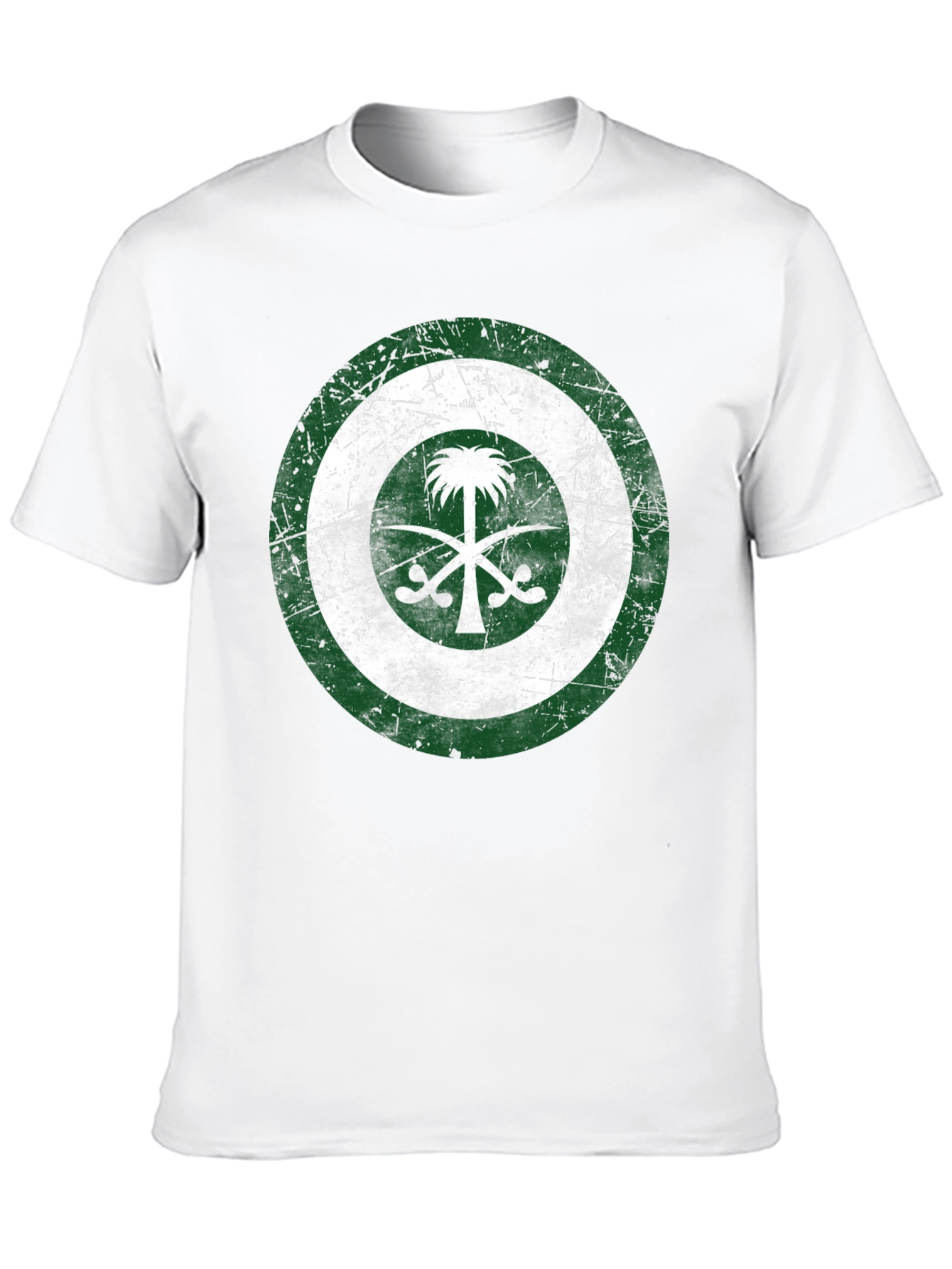 Saudi Arabia Flag Distressed T-Shirt
