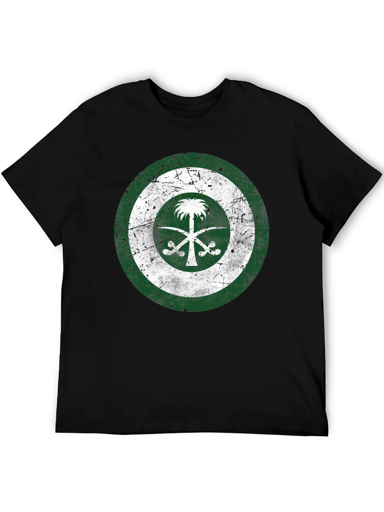 Saudi Arabia Flag Distressed T-Shirt