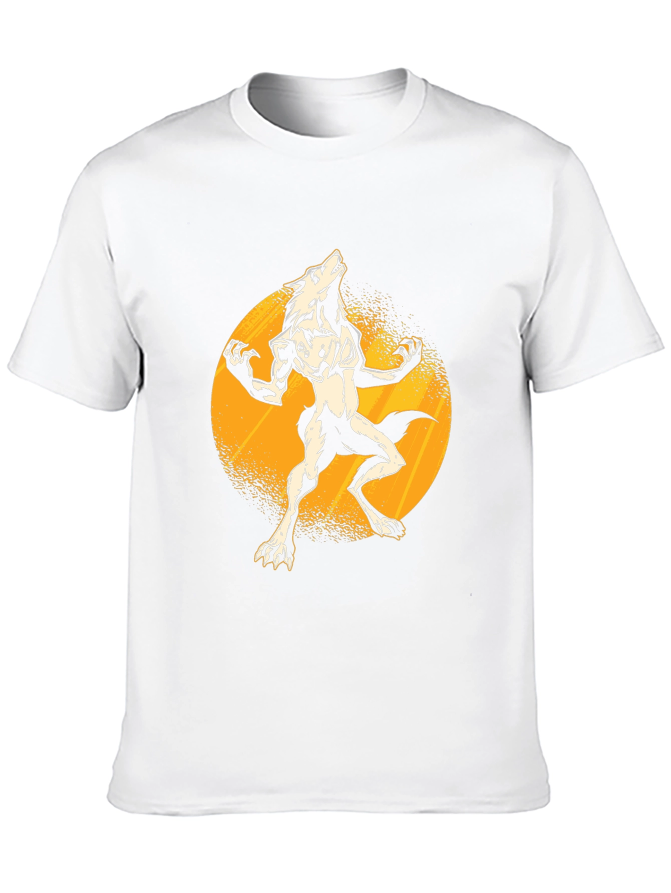 Werewolf Moon Graphic Tee - Black Cotton T-Shirt