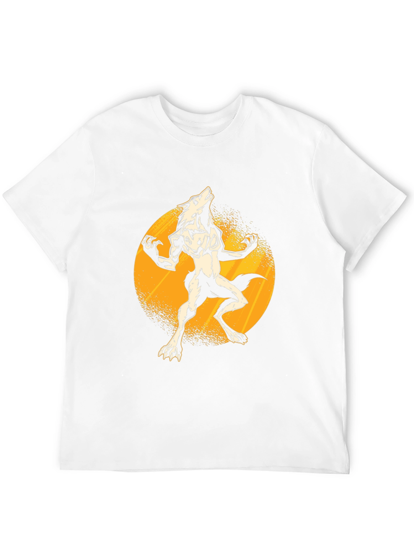 Werewolf Moon Graphic Tee - Black Cotton T-Shirt