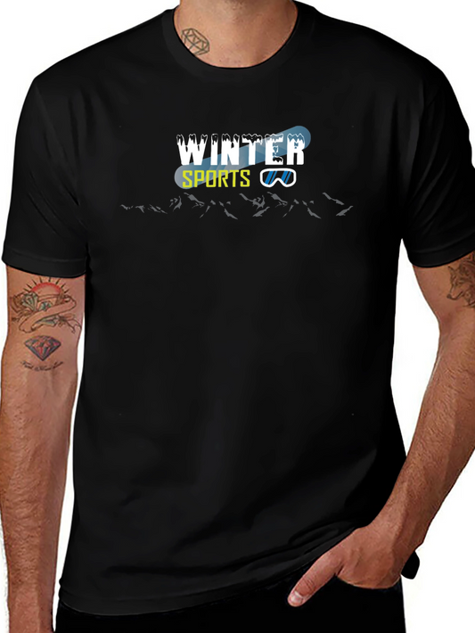 Winter Sports Graphic Tee - Black