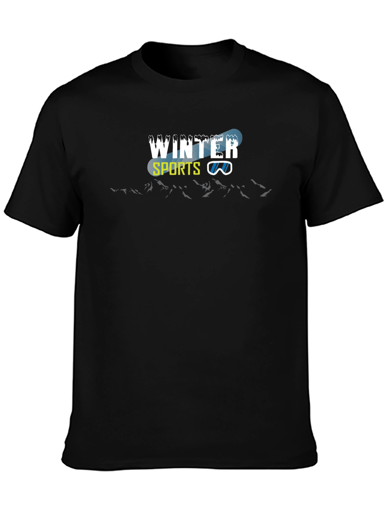 Winter Sports Graphic Tee - Black