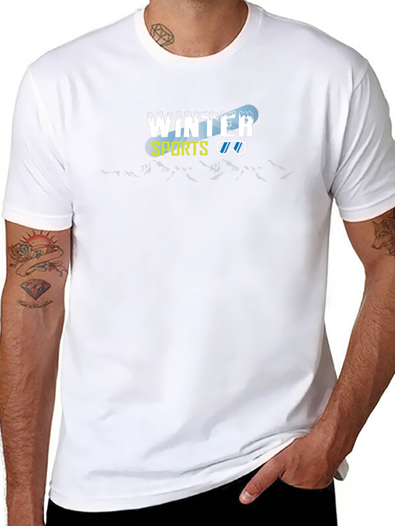 Winter Sports Graphic Tee - Black