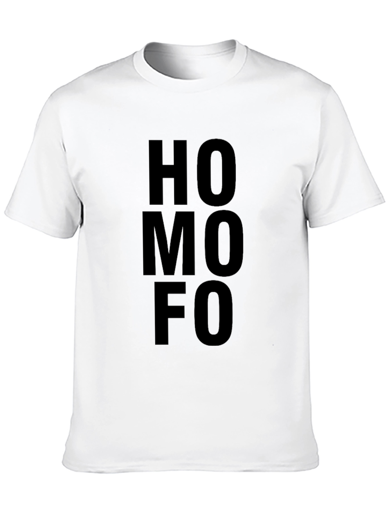 Humorous HOMO FO Graphic Black T-Shirt