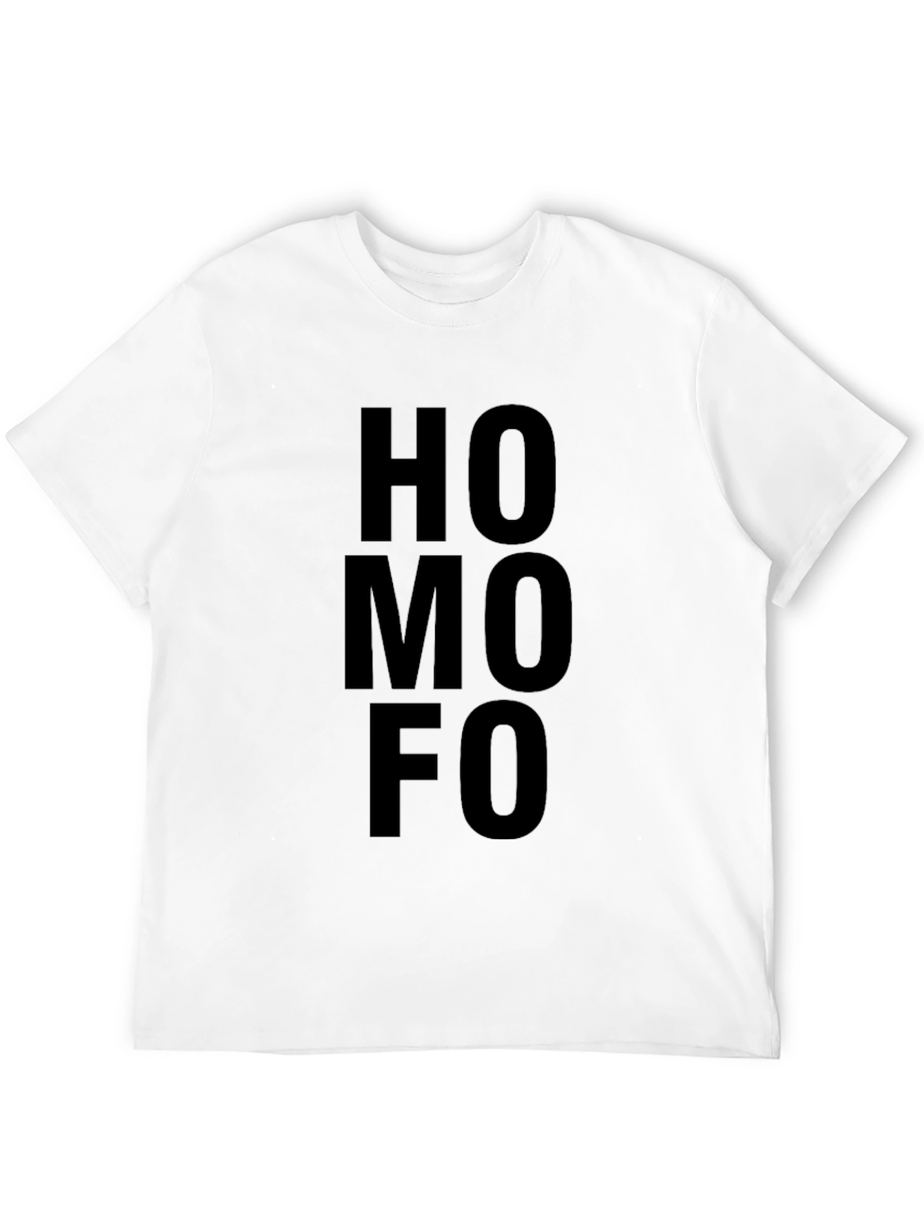Humorous HOMO FO Graphic Black T-Shirt