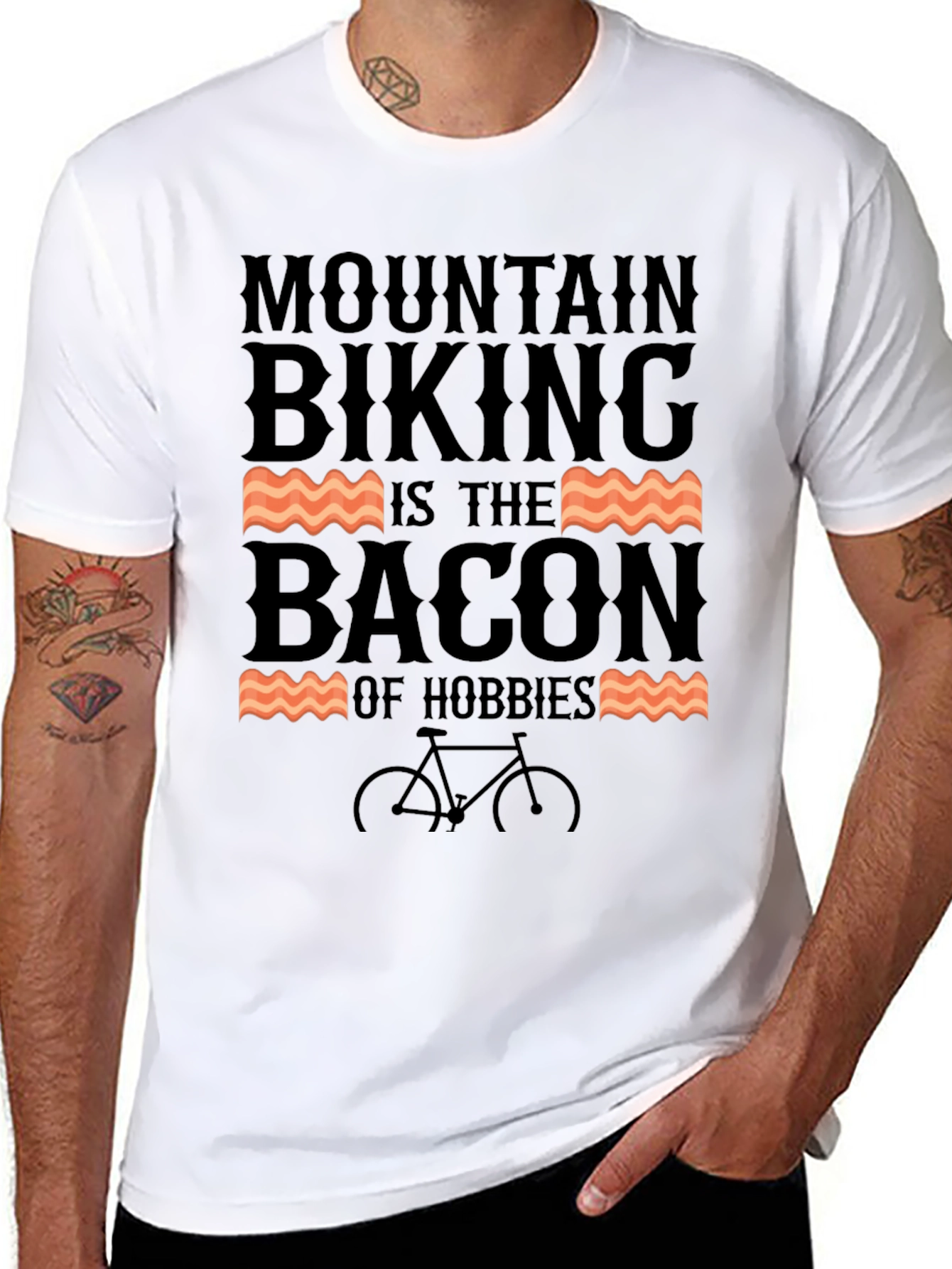 Mountain Biking is The Bacon of Hobbies T-Shirt
